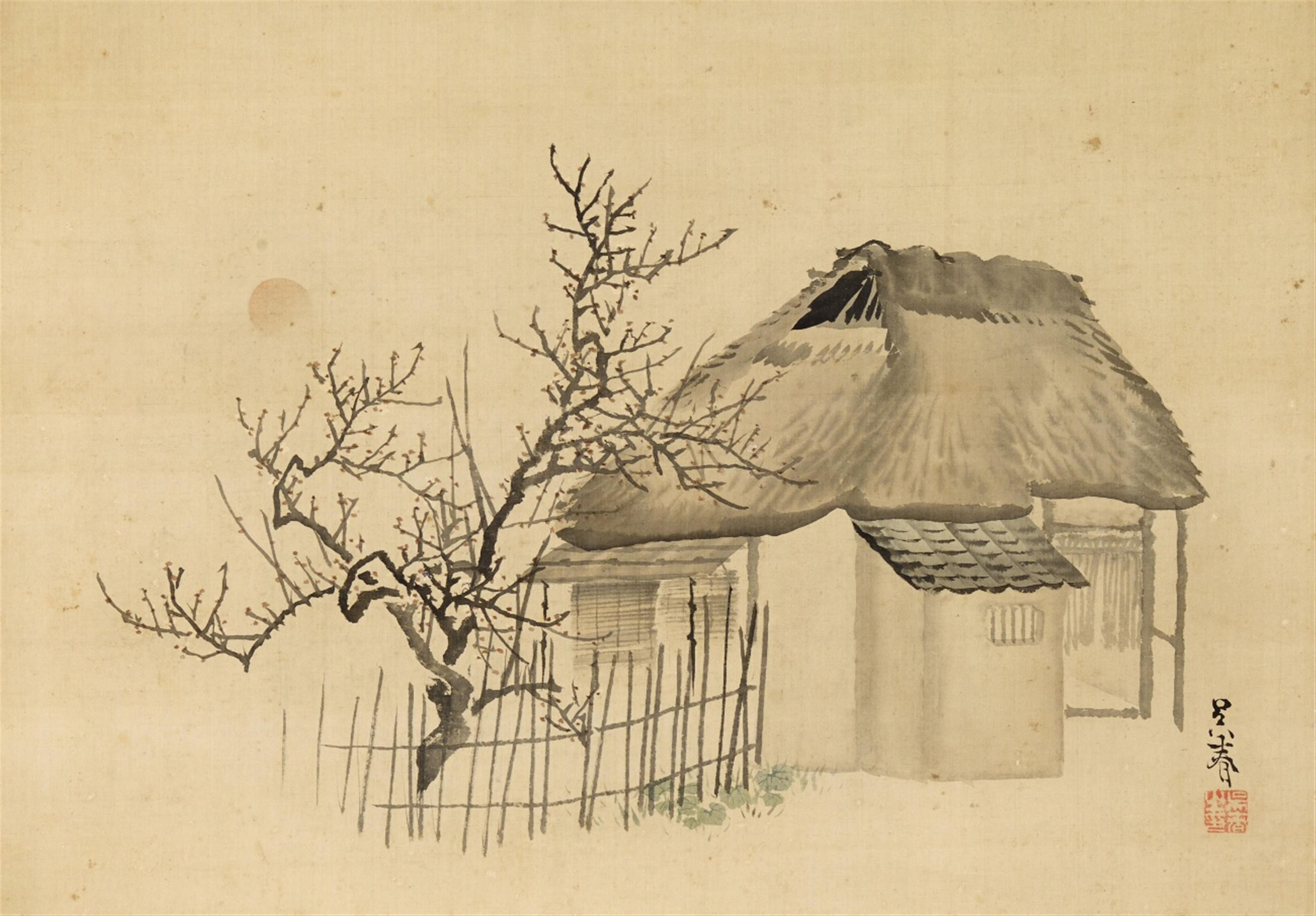 A hanging scroll in the manner of Matsumura Goshun (1752-1811) - image-1