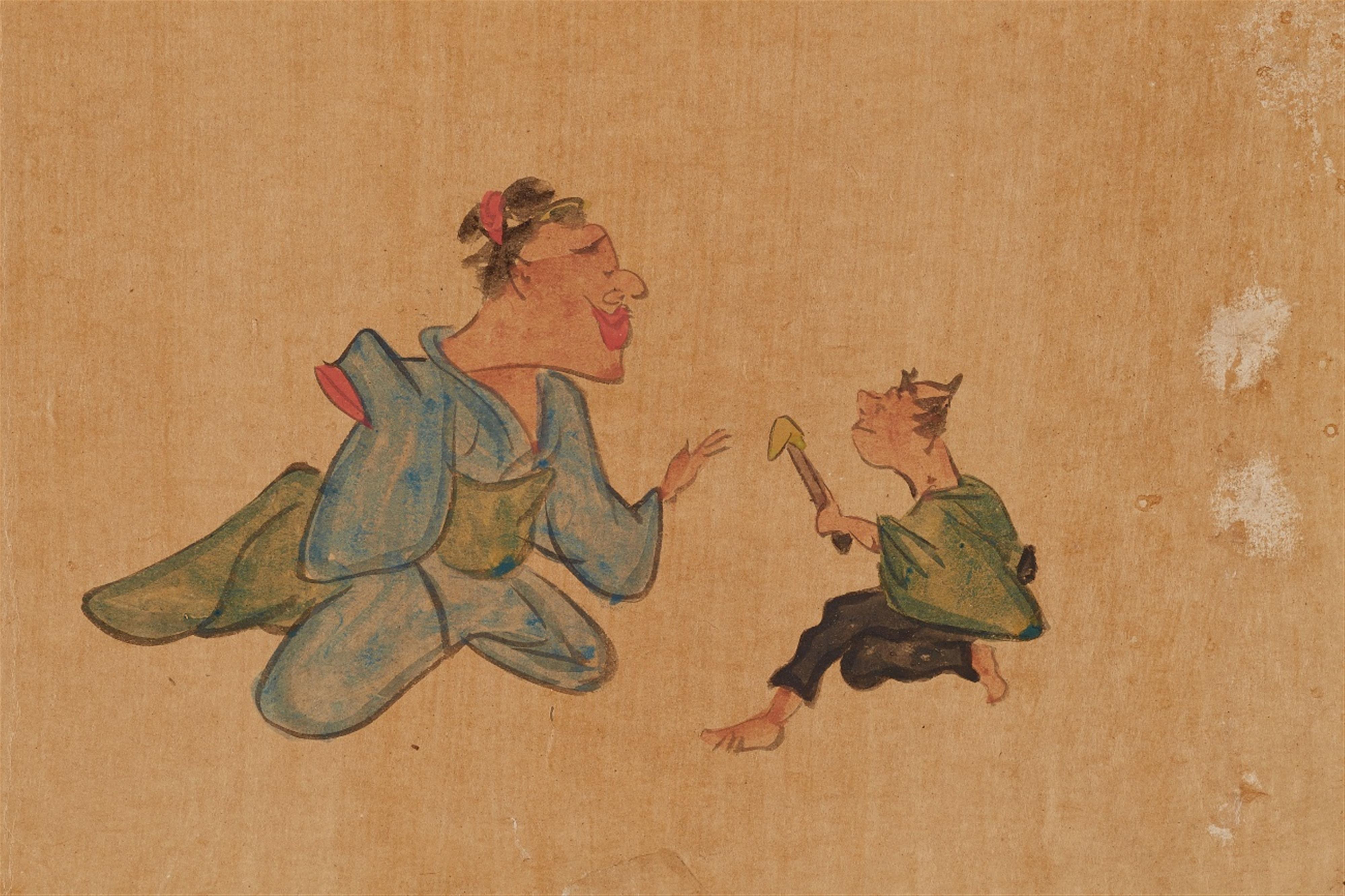 Four drawings attributed to Iwasa Katsushige (? - 1673), and one drawing by an unidentified painter - image-4