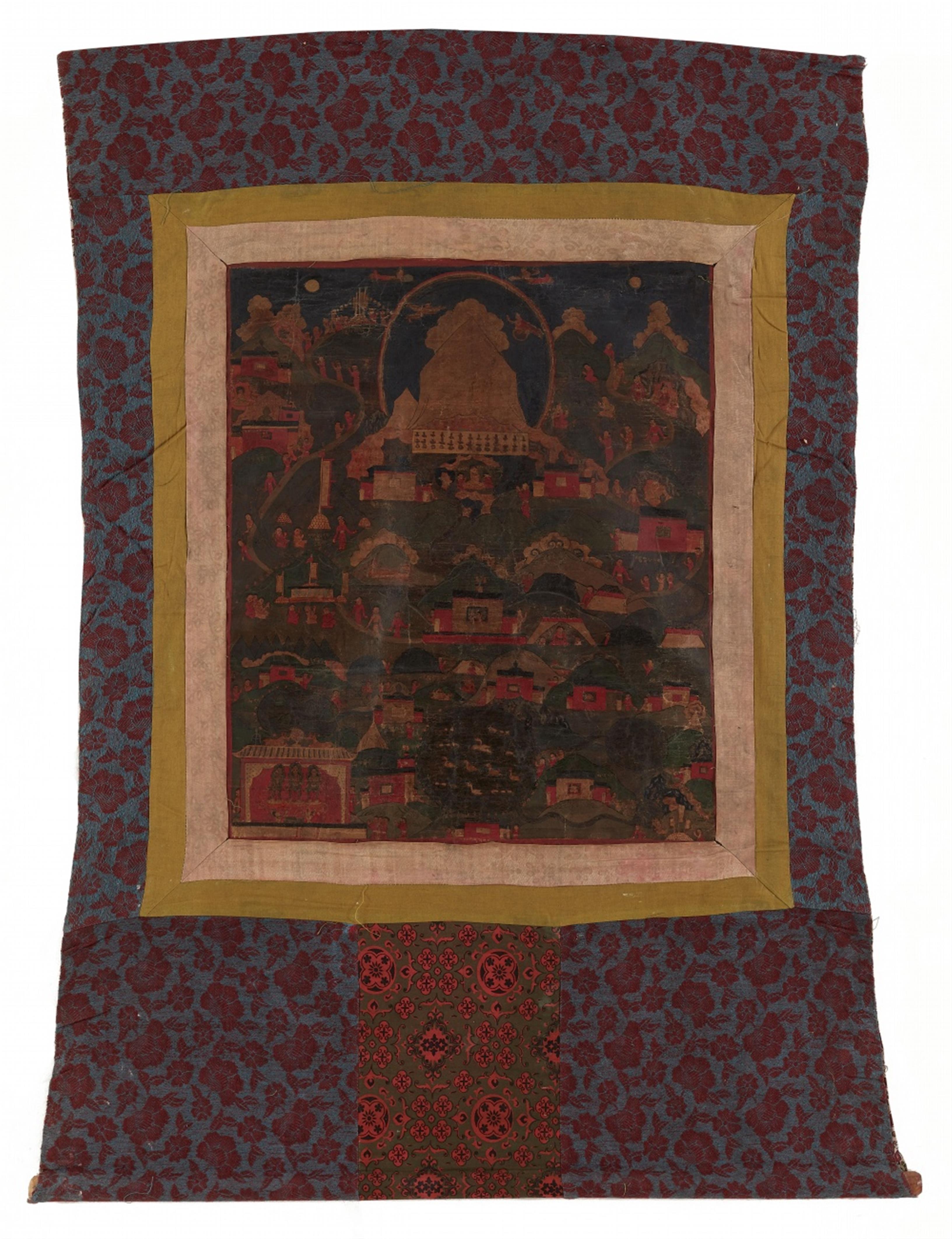 Pilger-thangka mit dem Berg Kailash. Tibet. 18. Jh. - image-1