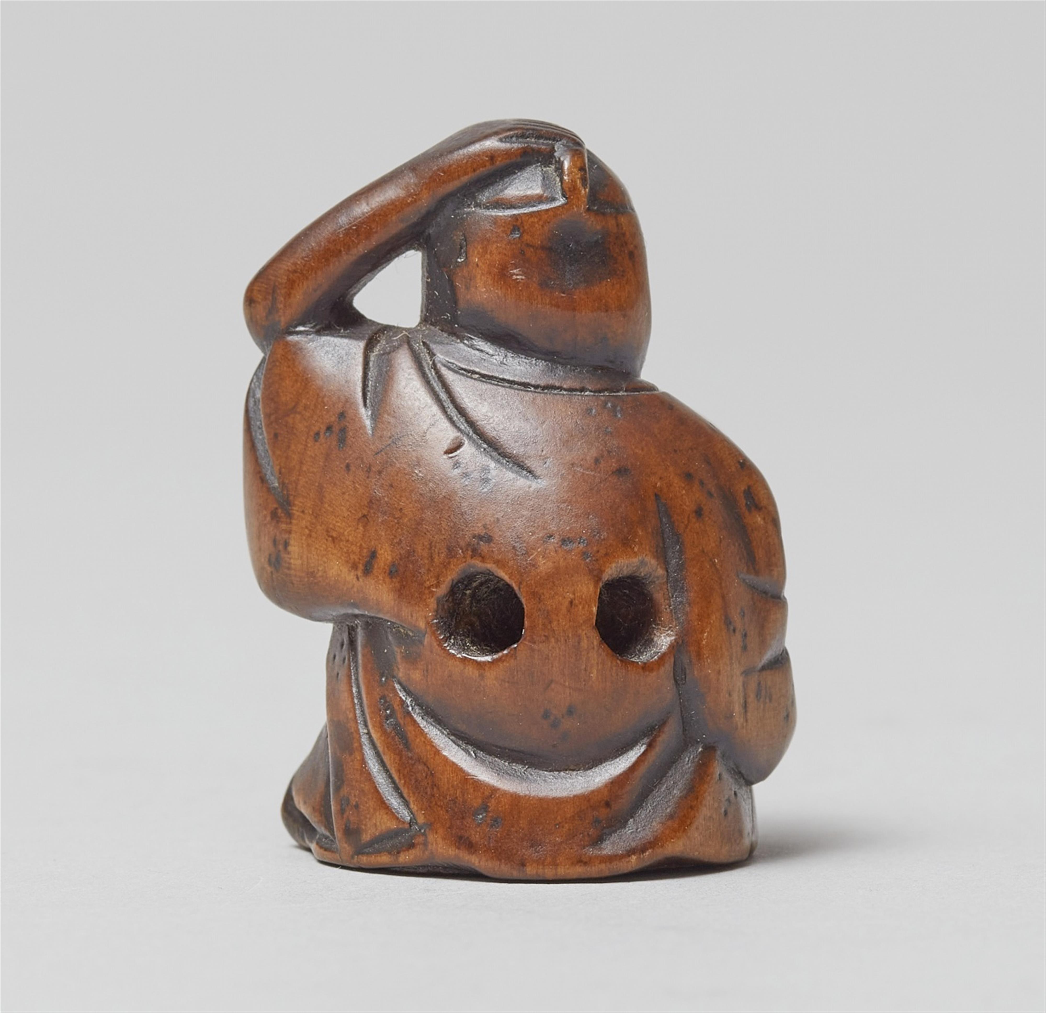 Three boxwood netsuke. 19th century - image-7