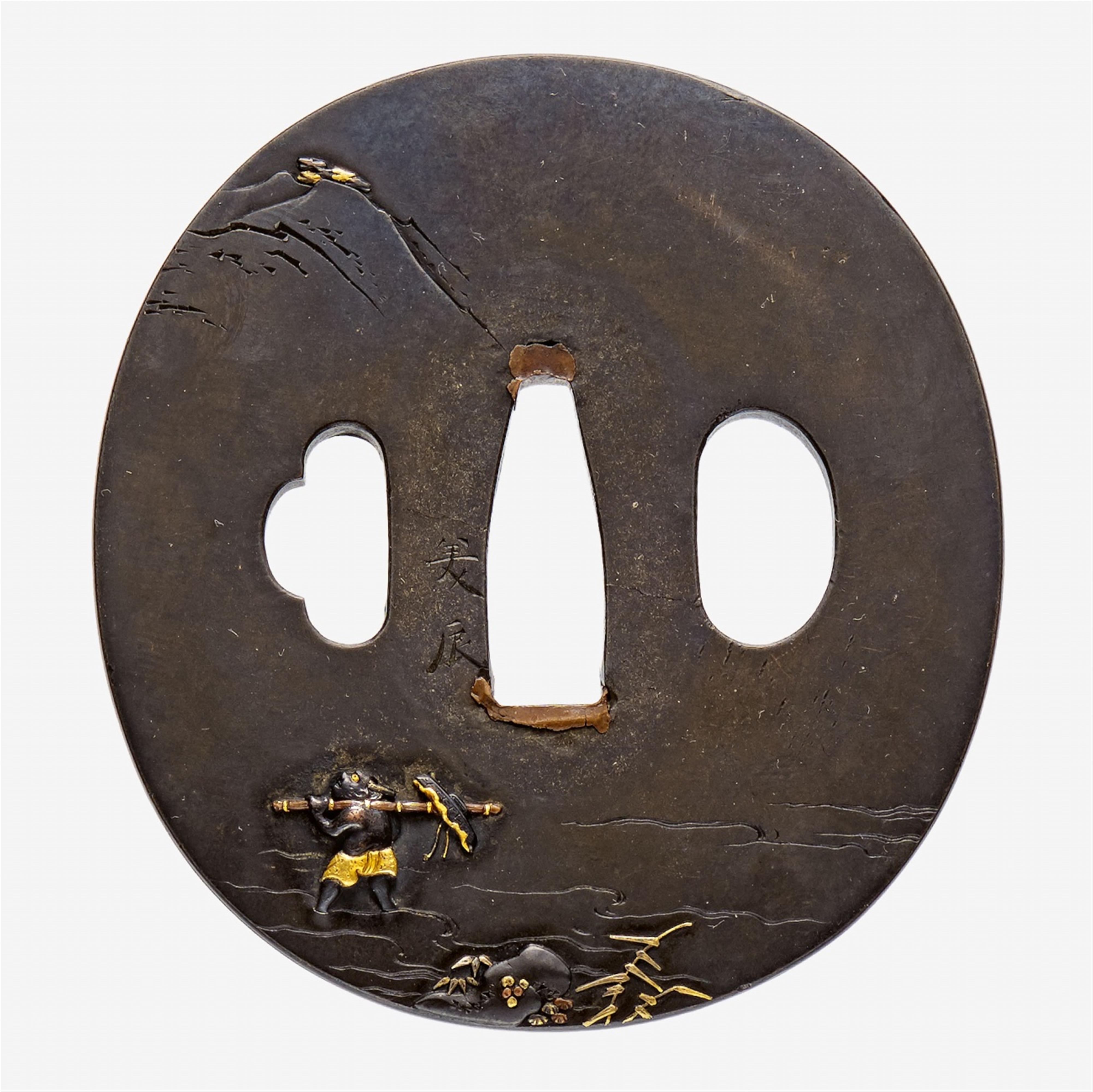 A shibuichi tsuba. 19th century - image-2