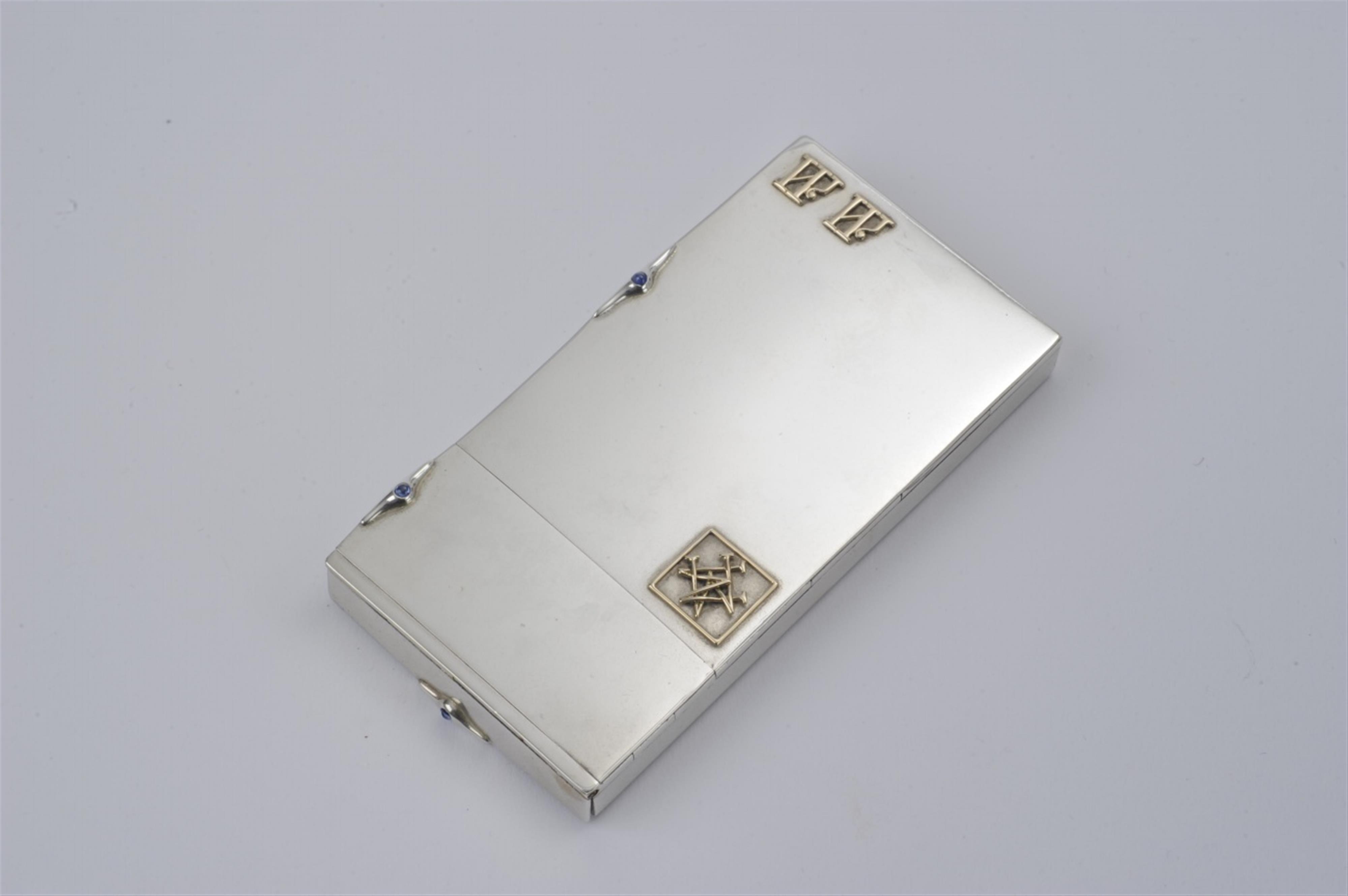 A silver and red gold dedication cigarette case - image-1