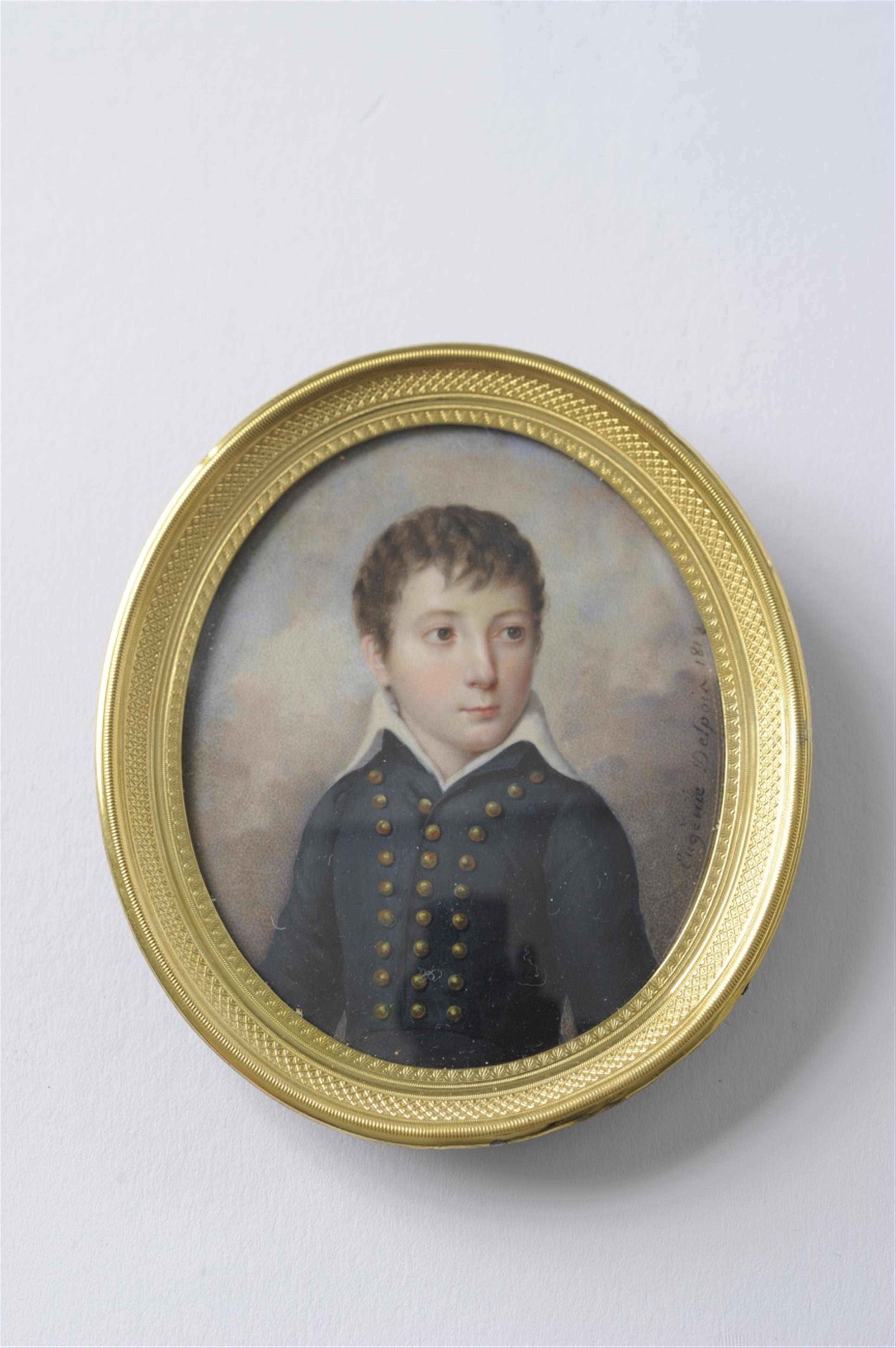 A portrait miniature of a boy by Eugènie Delpoix - image-1