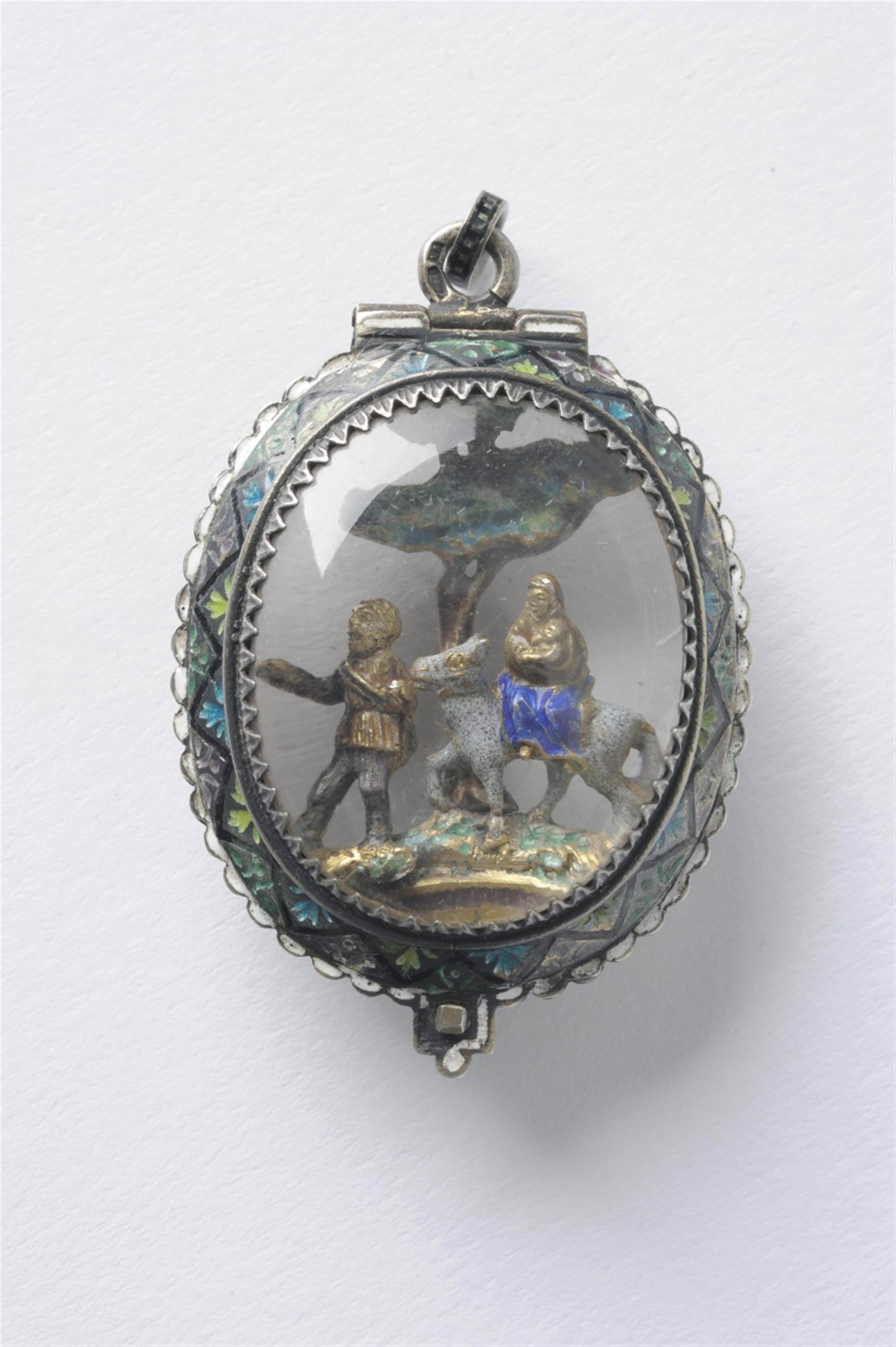 A Renaissance style enamel pendant - image-1