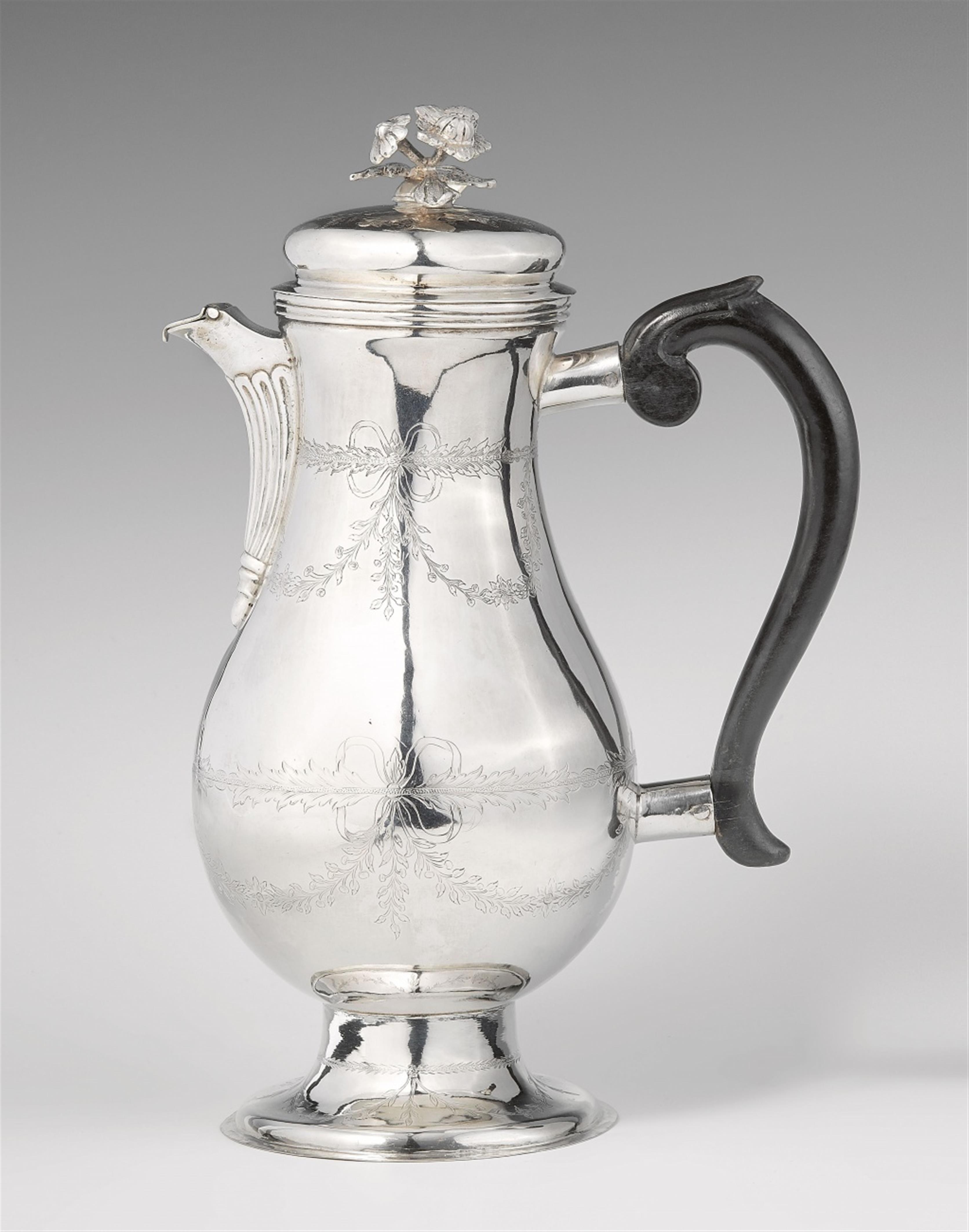 An Augsburg silver coffee pot - image-1