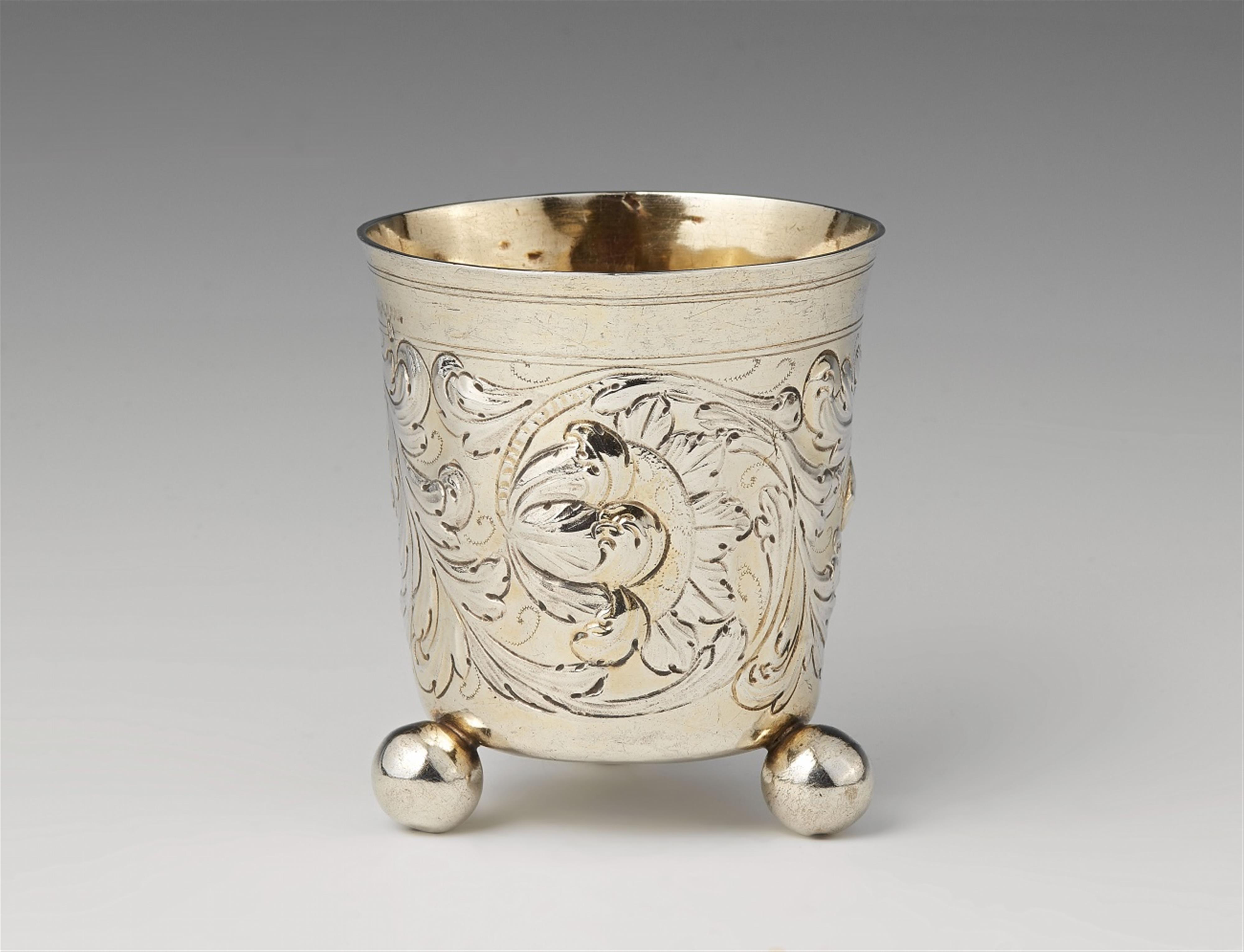 A parcel gilt Nuremberg silver beaker - image-1