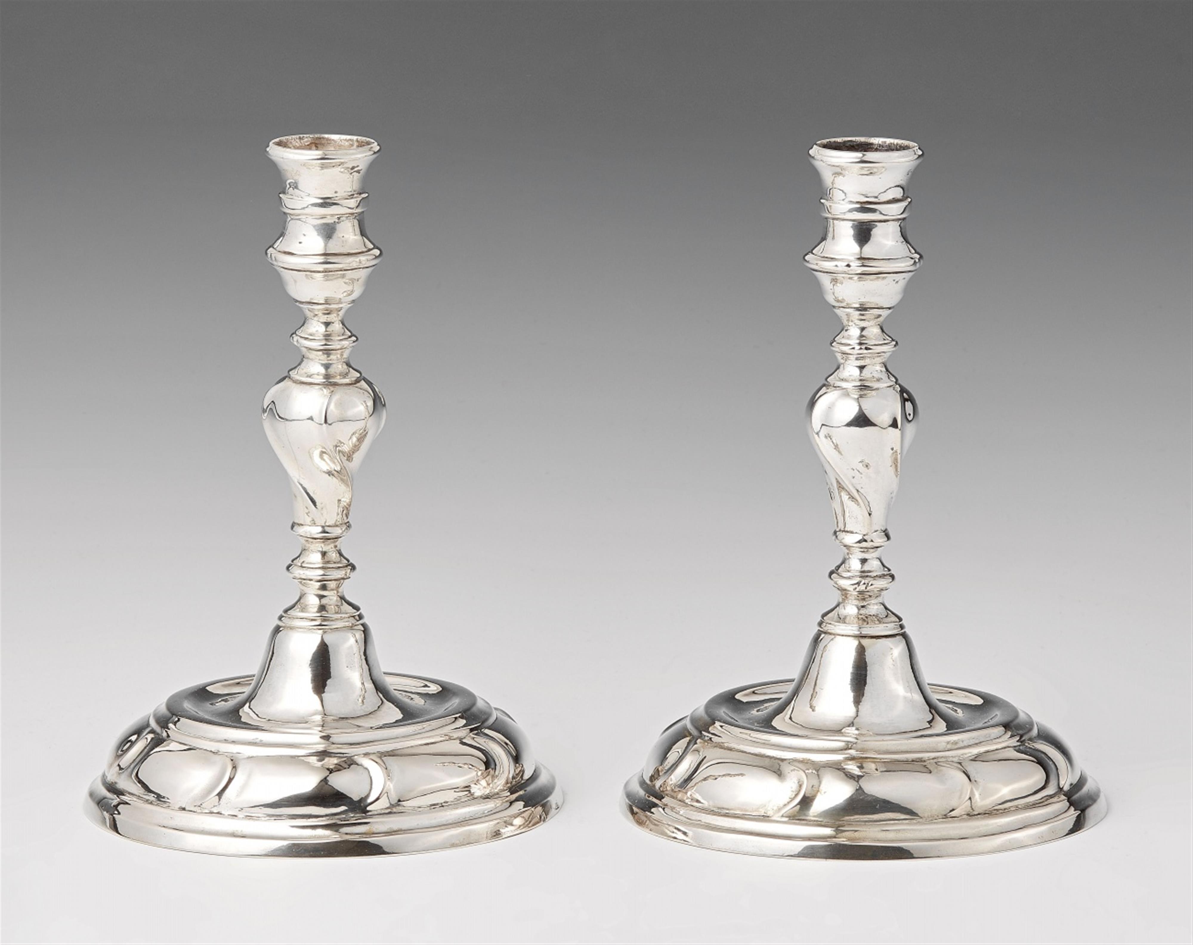 A pair of Rostock silver candlesticks - image-1