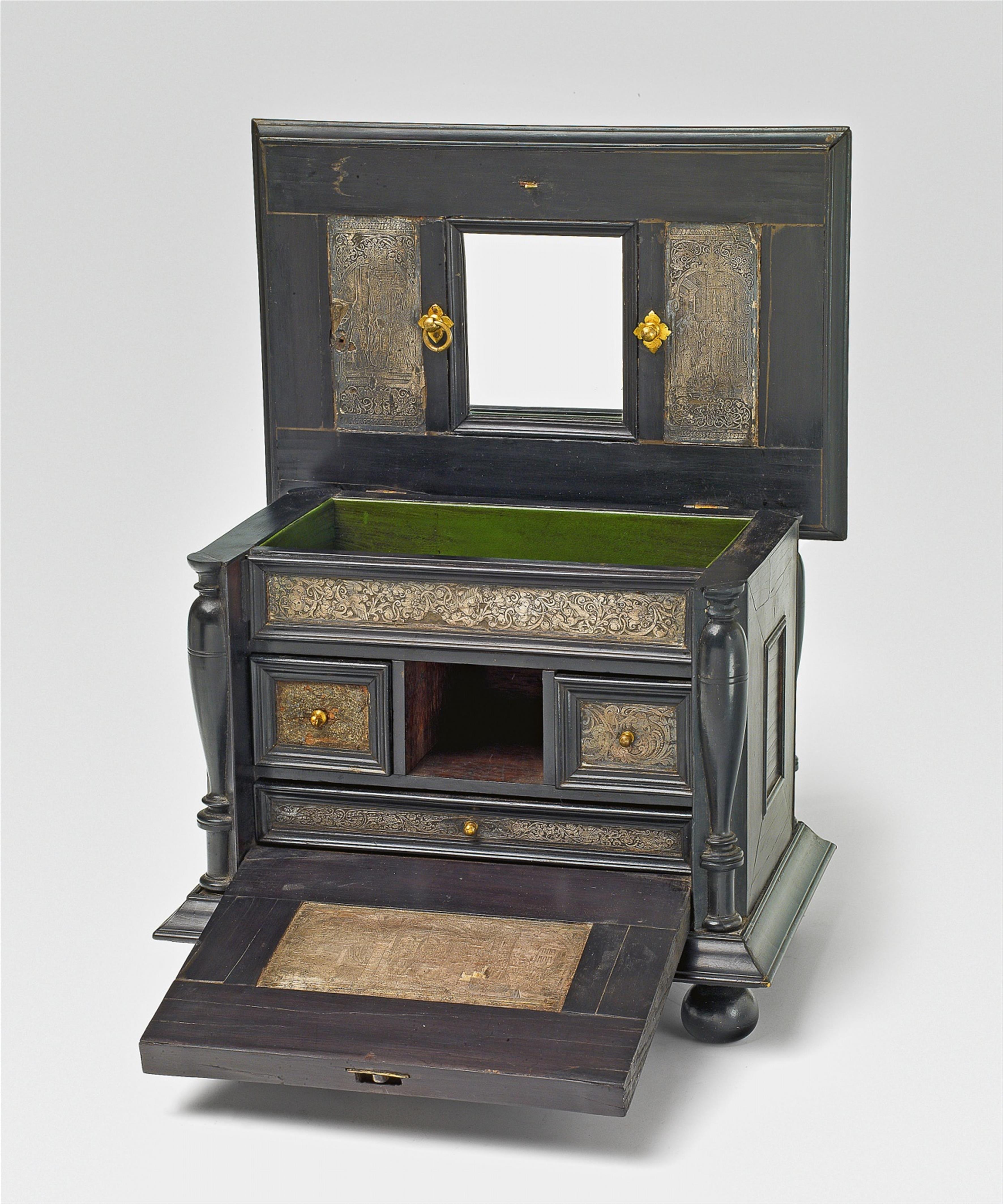 A small Anvers brass-mounted ebony cabinet - image-2