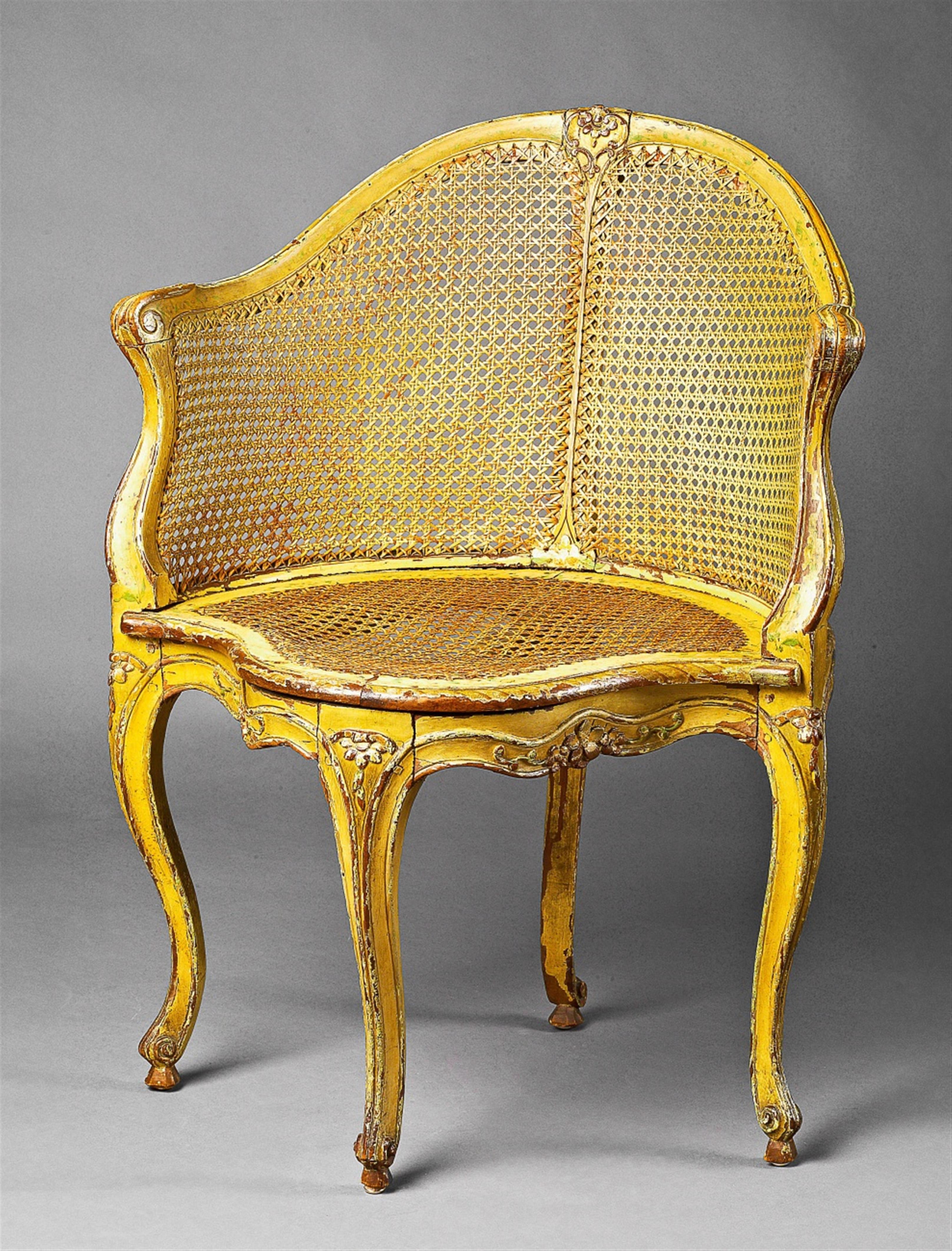 A Louis XV Parisian carved wood study armchair - image-1