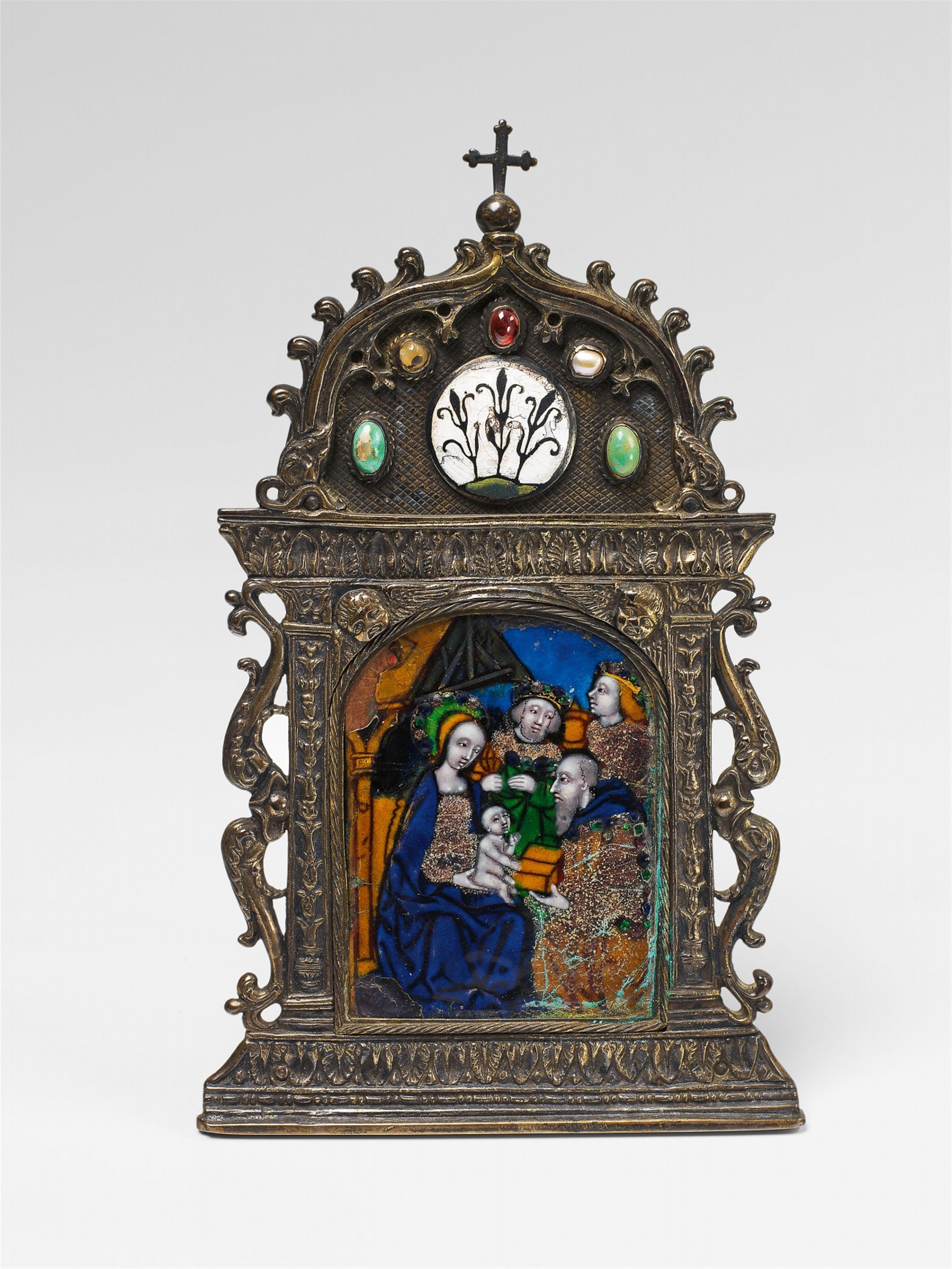 An important Limoges enamel pax with the adoration of the Magi - image-3