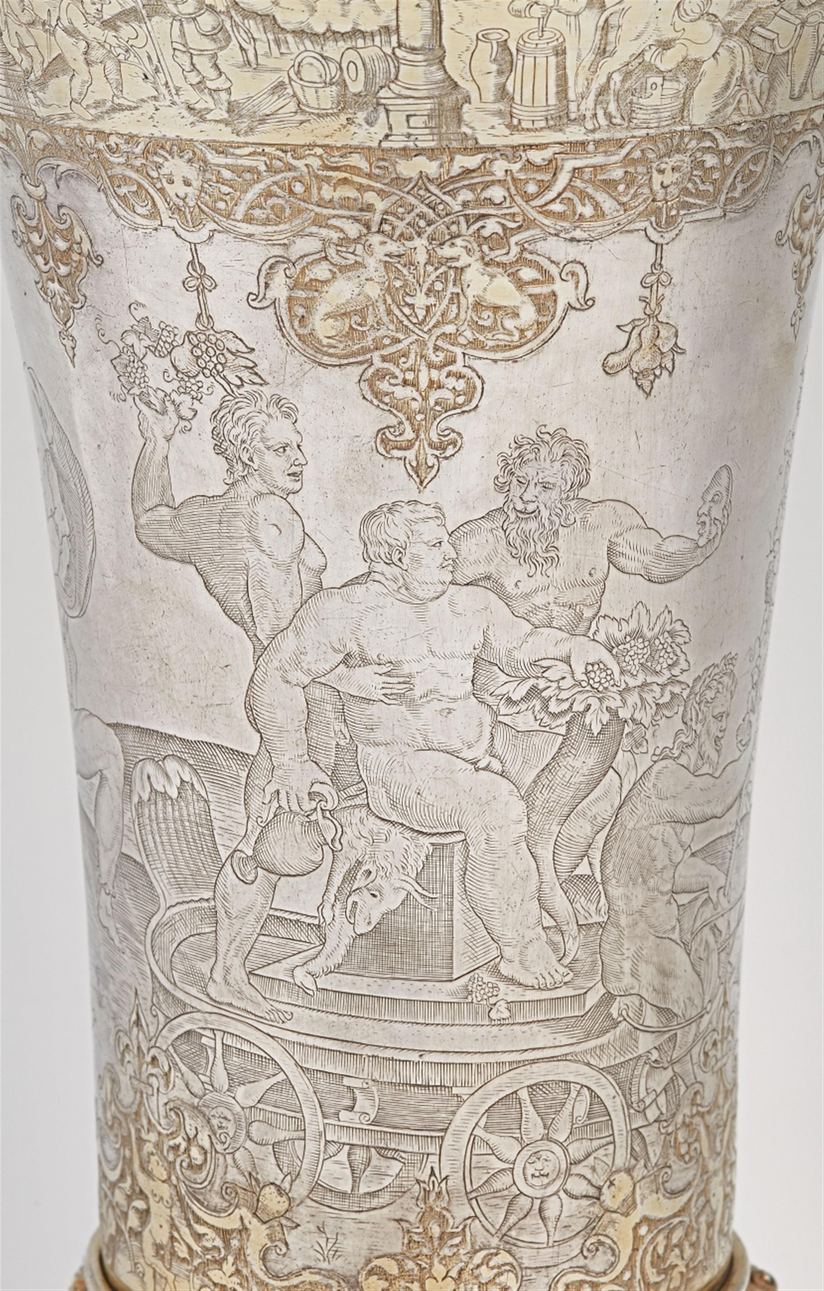 An important parcel gilt Strasbourg Renaissance silver beaker - image-2
