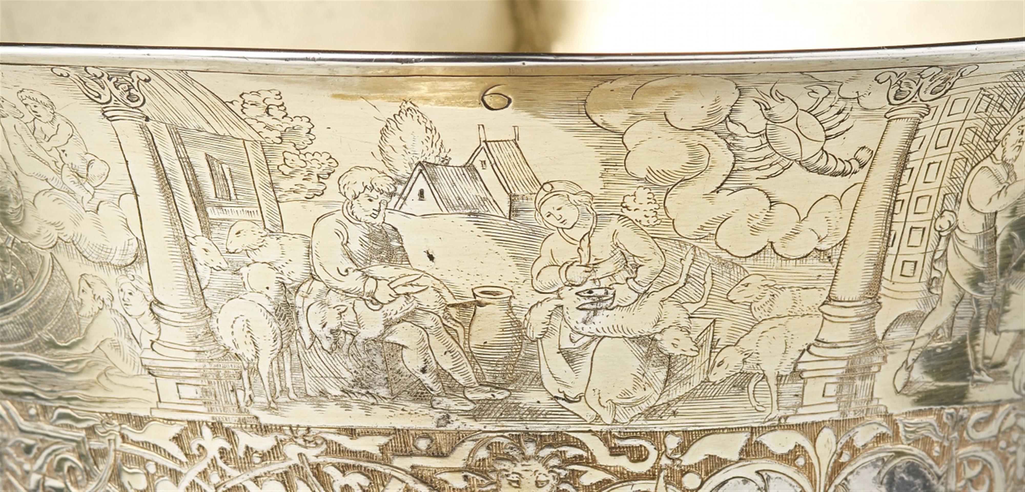 An important parcel gilt Strasbourg Renaissance silver beaker - image-8