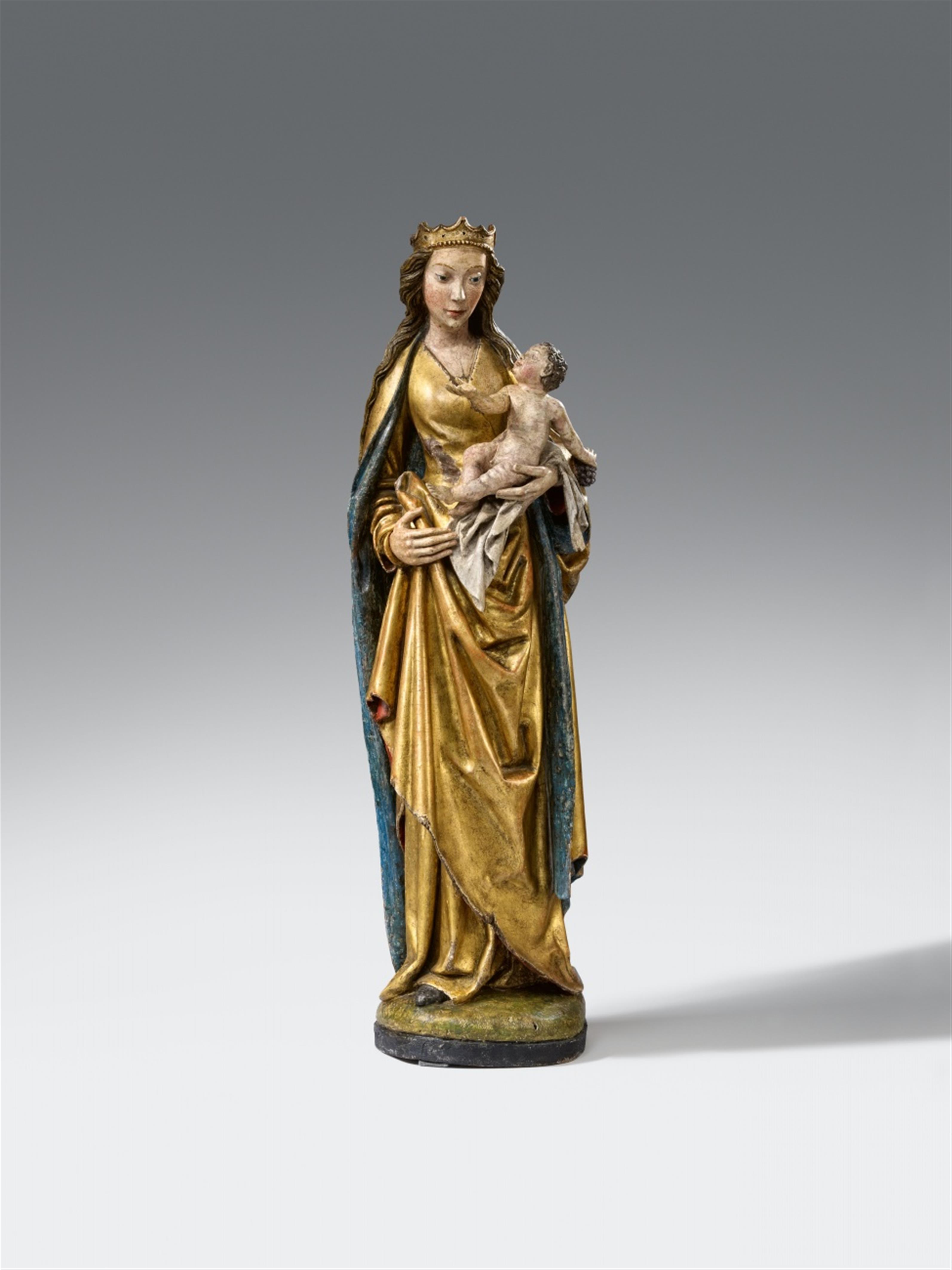 Brabant, circa 1470/1480 - A carved walnut figure of the Virgin and Child, Brabant, circa 1470/1480 - image-1