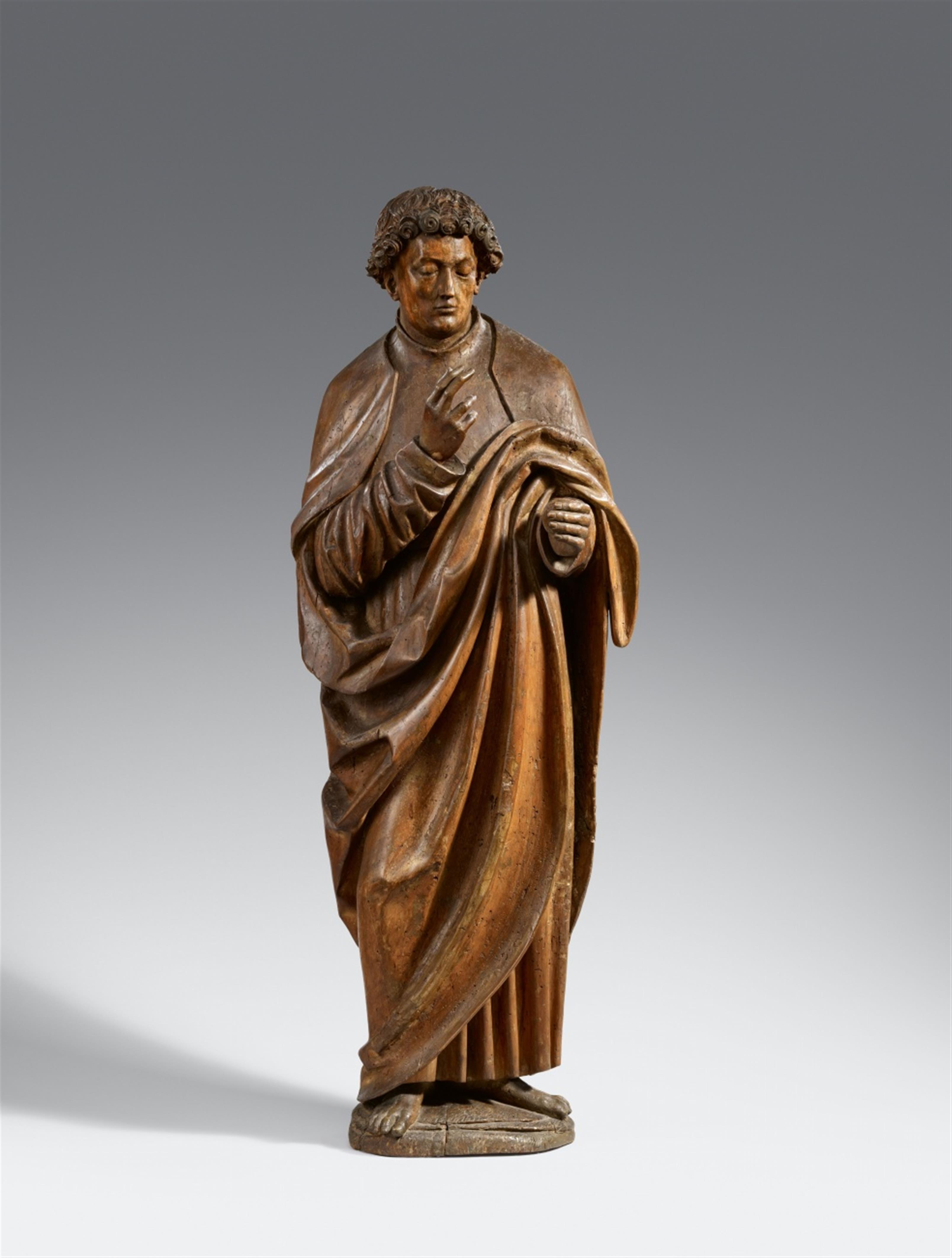 Probably Franconia, circa 1520/1530 - A presumably Franconia carved limewood figure of St. John, circa 1520/1530 - image-1