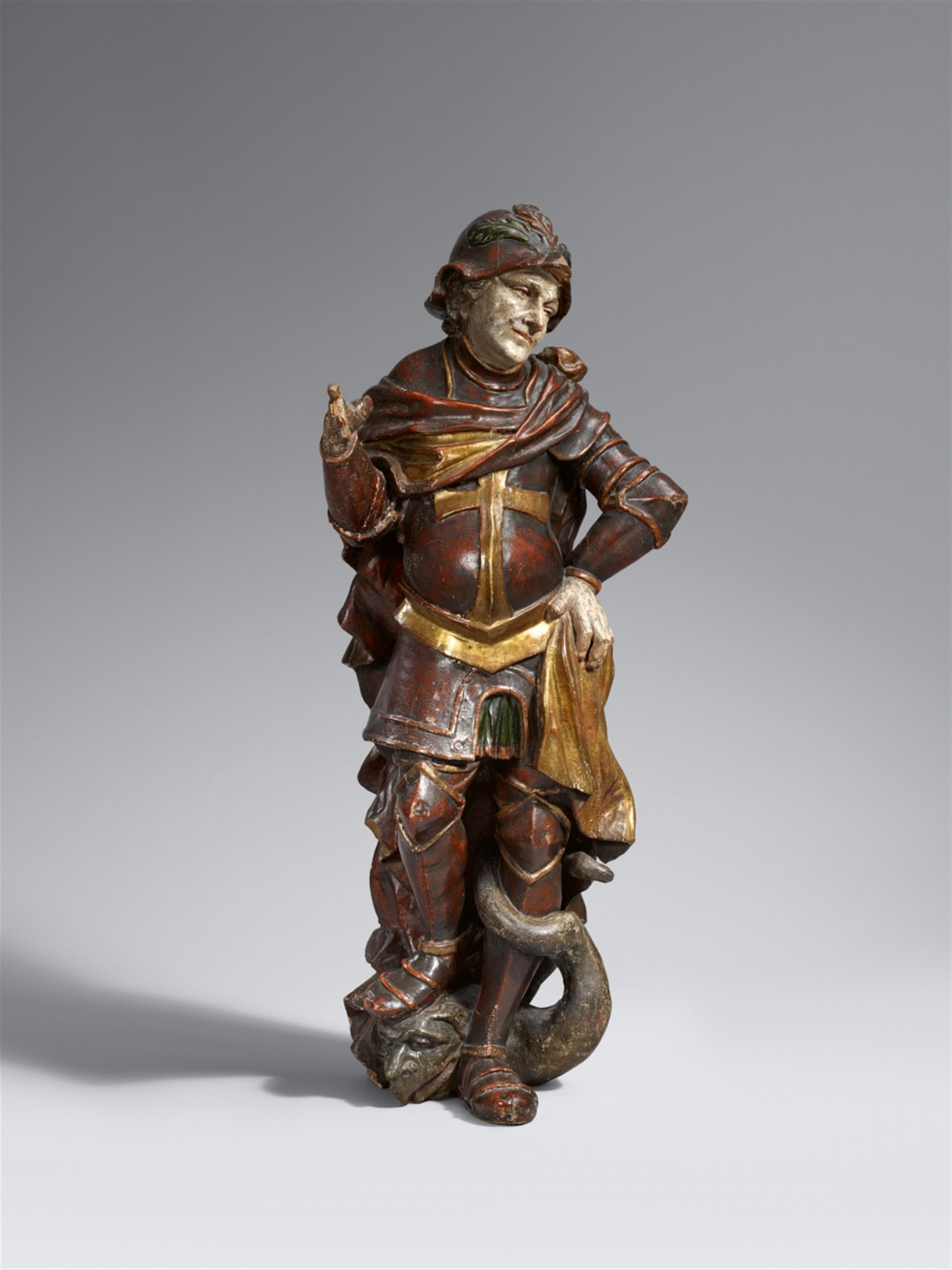 Probably Südtirol, circa 1520/1530 - A carved wood figure of St. George, presumably South Tyrol, circa 1520/1530 - image-1