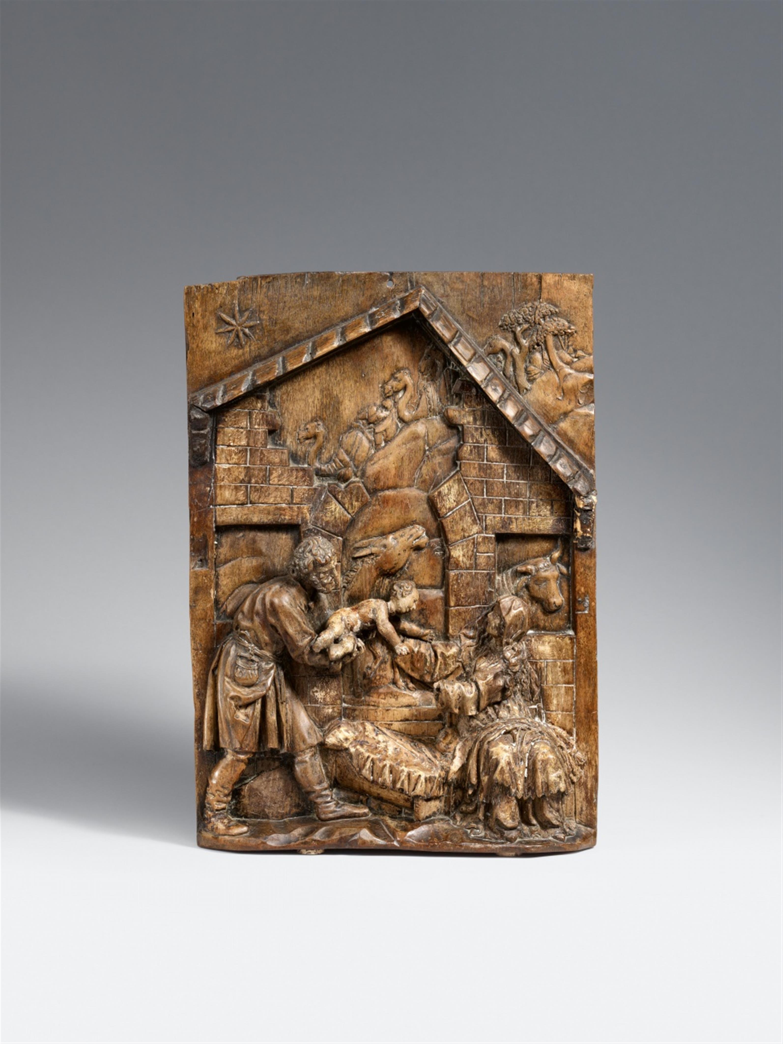 Bavaria, circa 1530 - A Bavarian carved limewood Nativity relief, circa 1530 - image-1