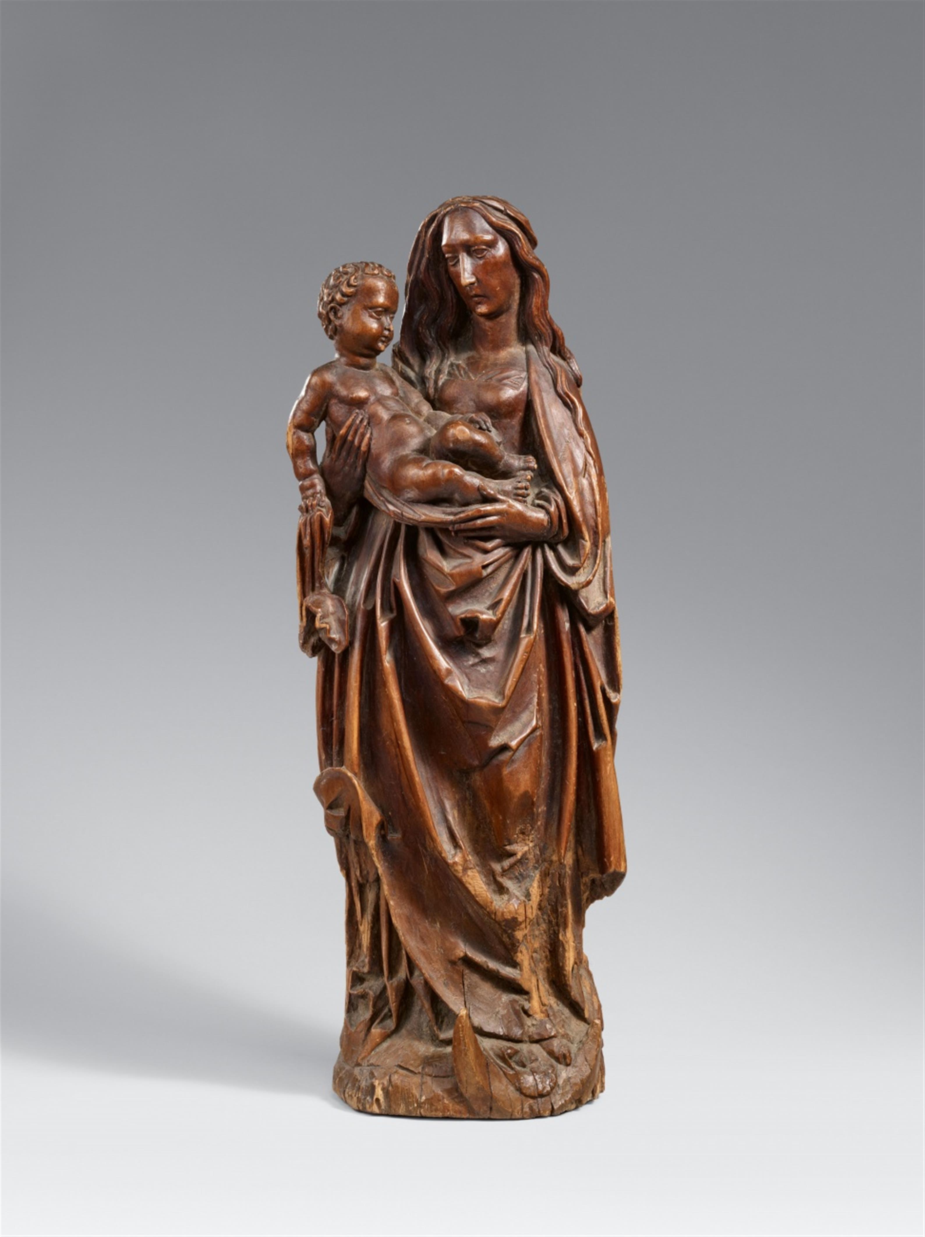 Tilman Riemenschneider, studio of - A carved limewood figure of the Virgin and Child from the workshop of Tilman Riemenschneider - image-1