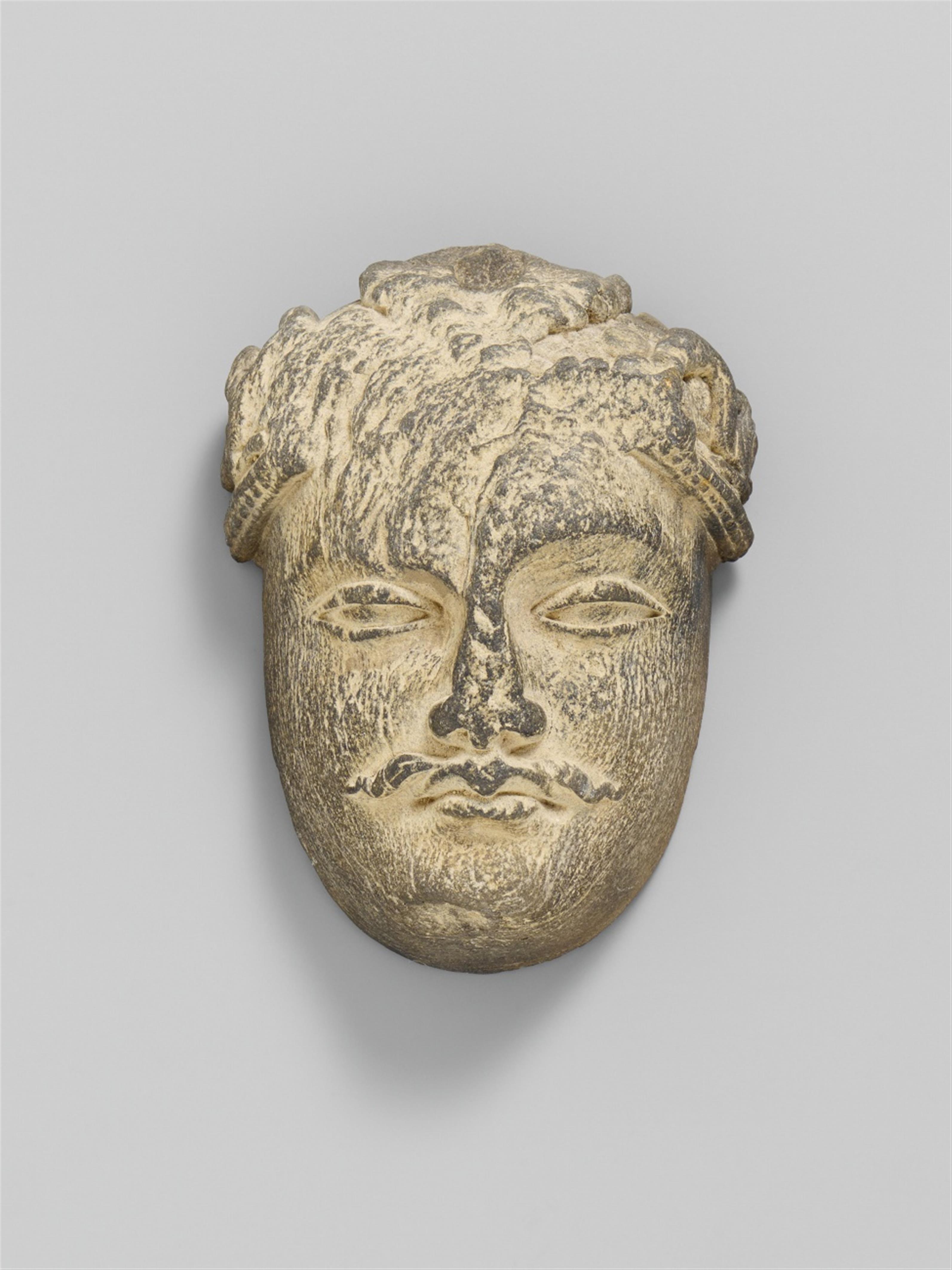 A Gandhara grey schist head of a bodhisattva. 2nd/3rd century - image-1