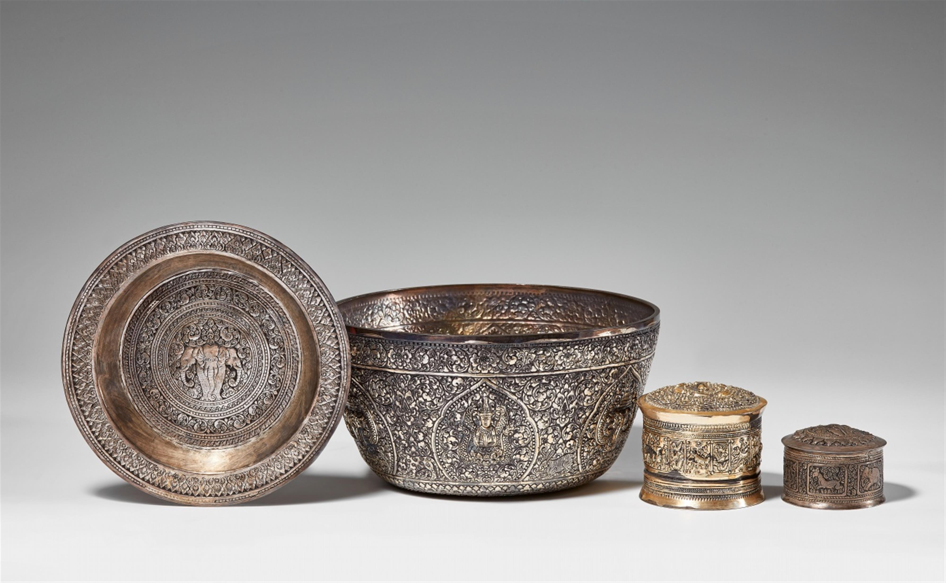 Four Laotian silver objects - image-1