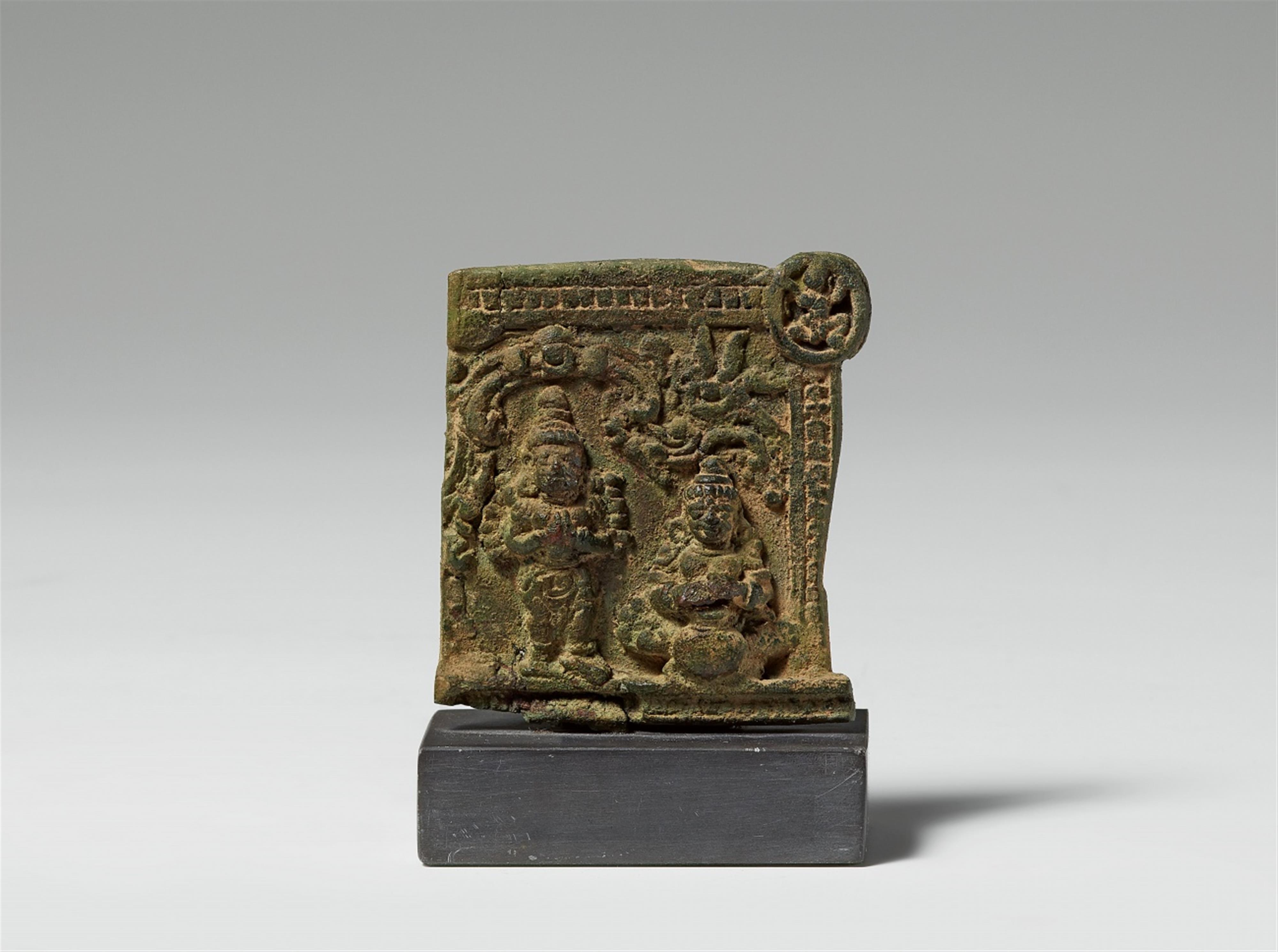 A Kerala bronze fragment of a relief panel. Southwestern India 15rth/17th century - image-1