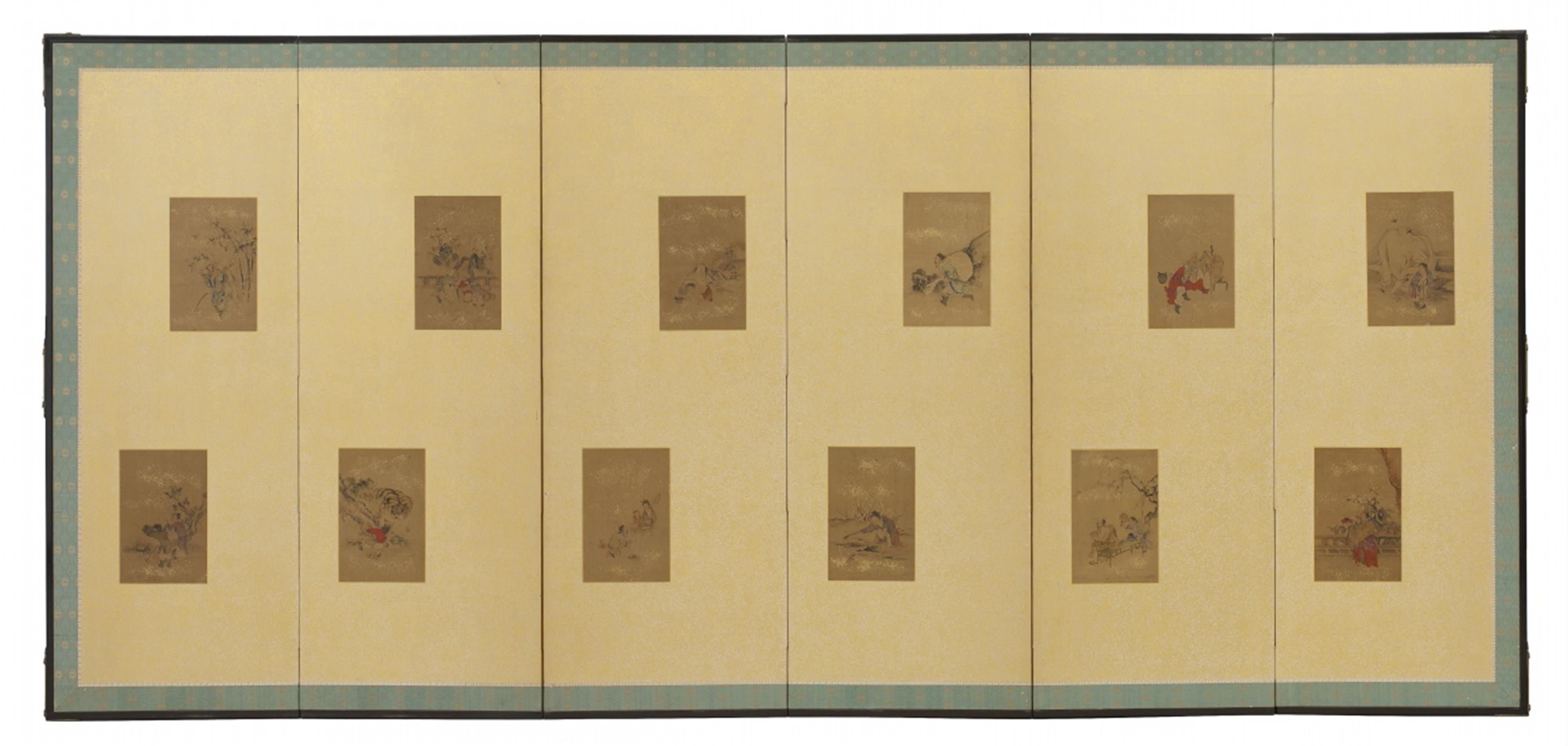 A six-panel screen. 19th century - image-1