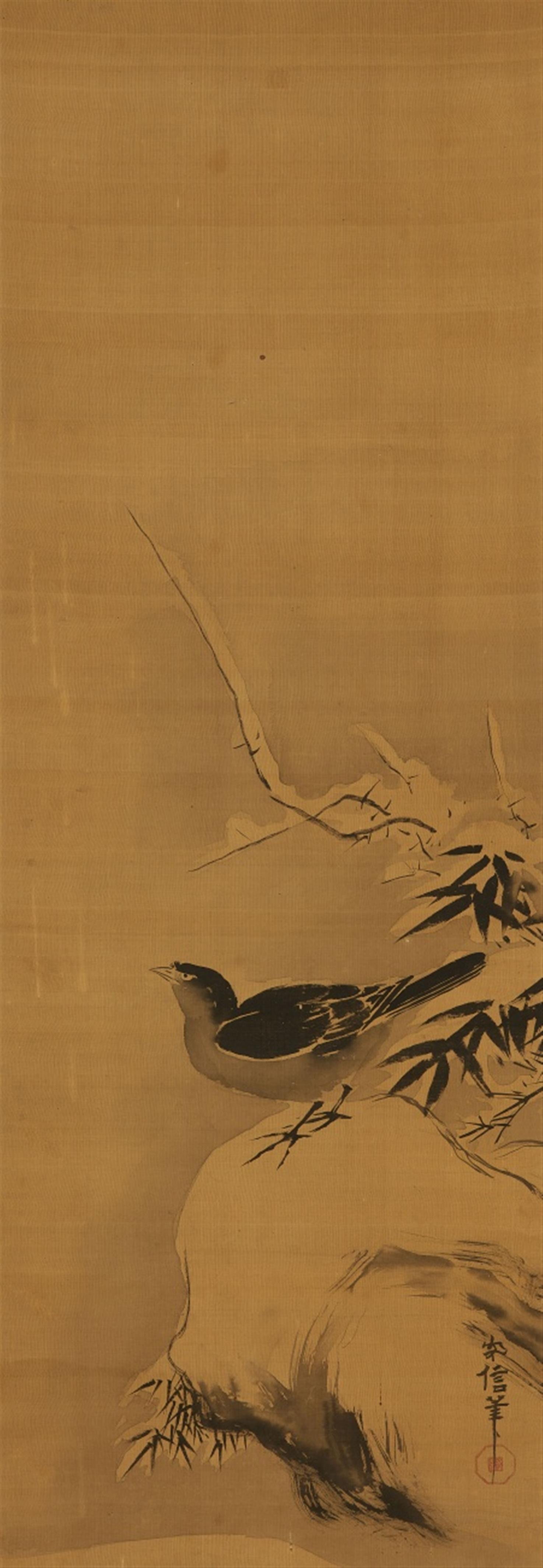 Kano Yasunobu - A pair of hanging scrolls in the manner of Kano Yasunobu (1613-1685) - image-2