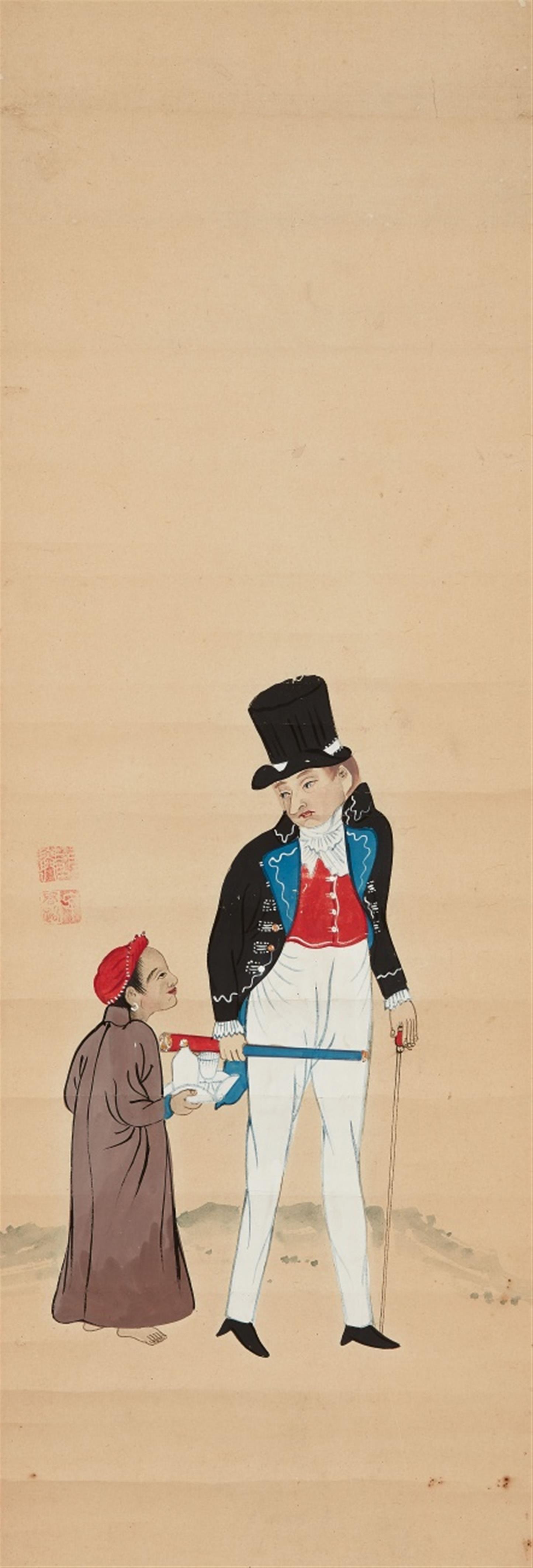 A hanging scroll by an unidentified painter. 19th century - image-1
