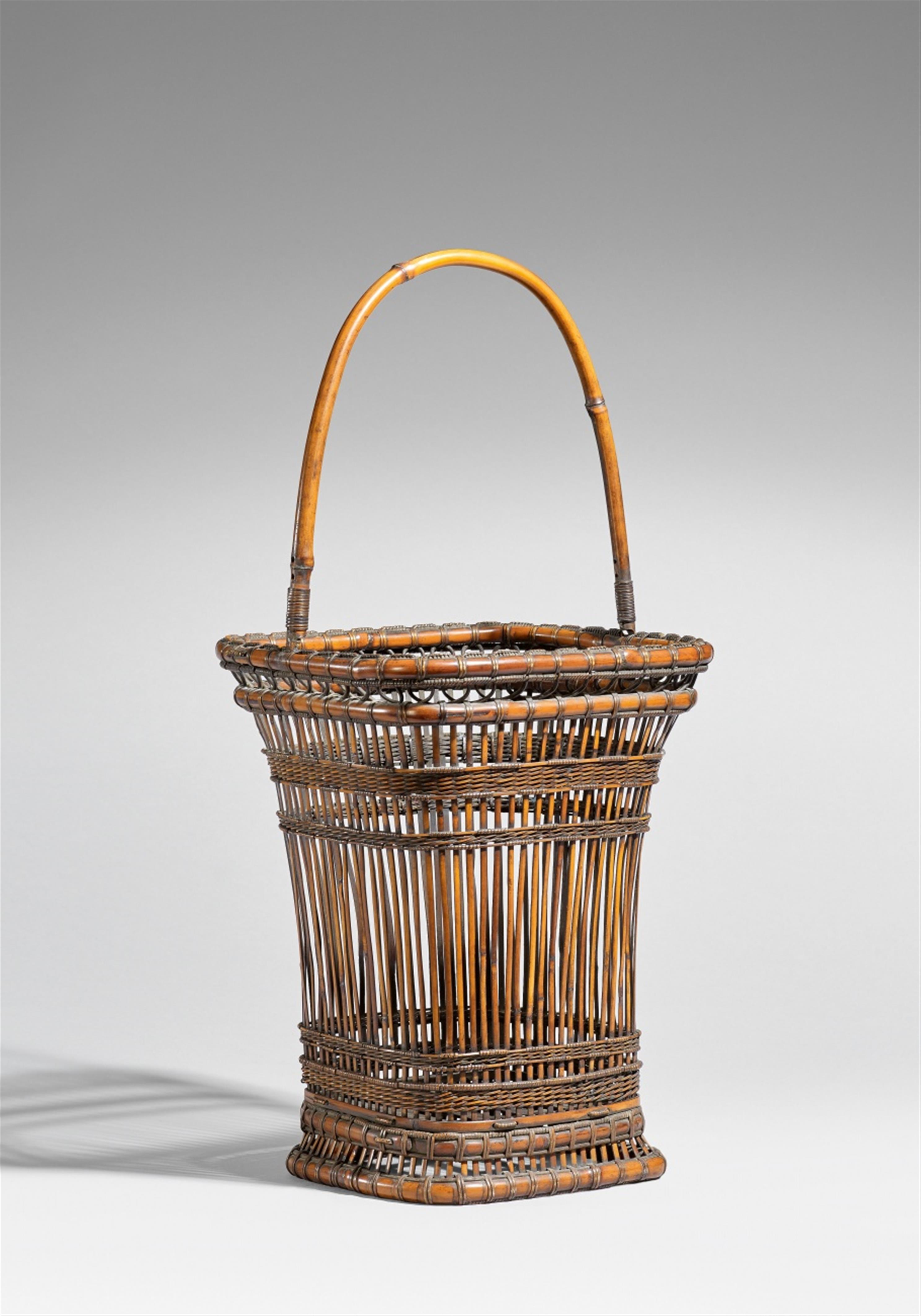 A large bamboo basket. Early 20th century - image-1