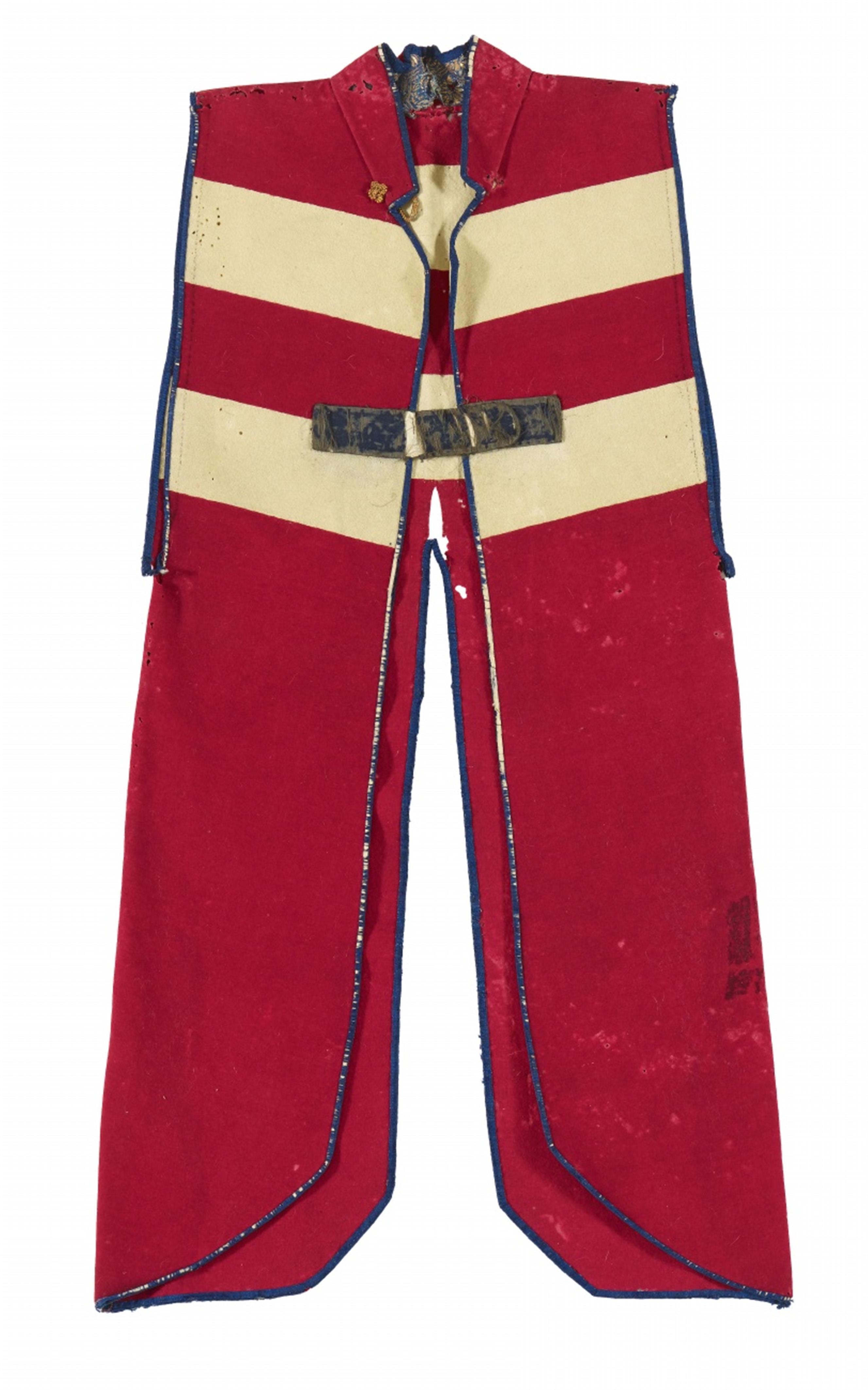 A red wool felt surcoat (jinbaori) of a fireman. Late 19th century - image-1