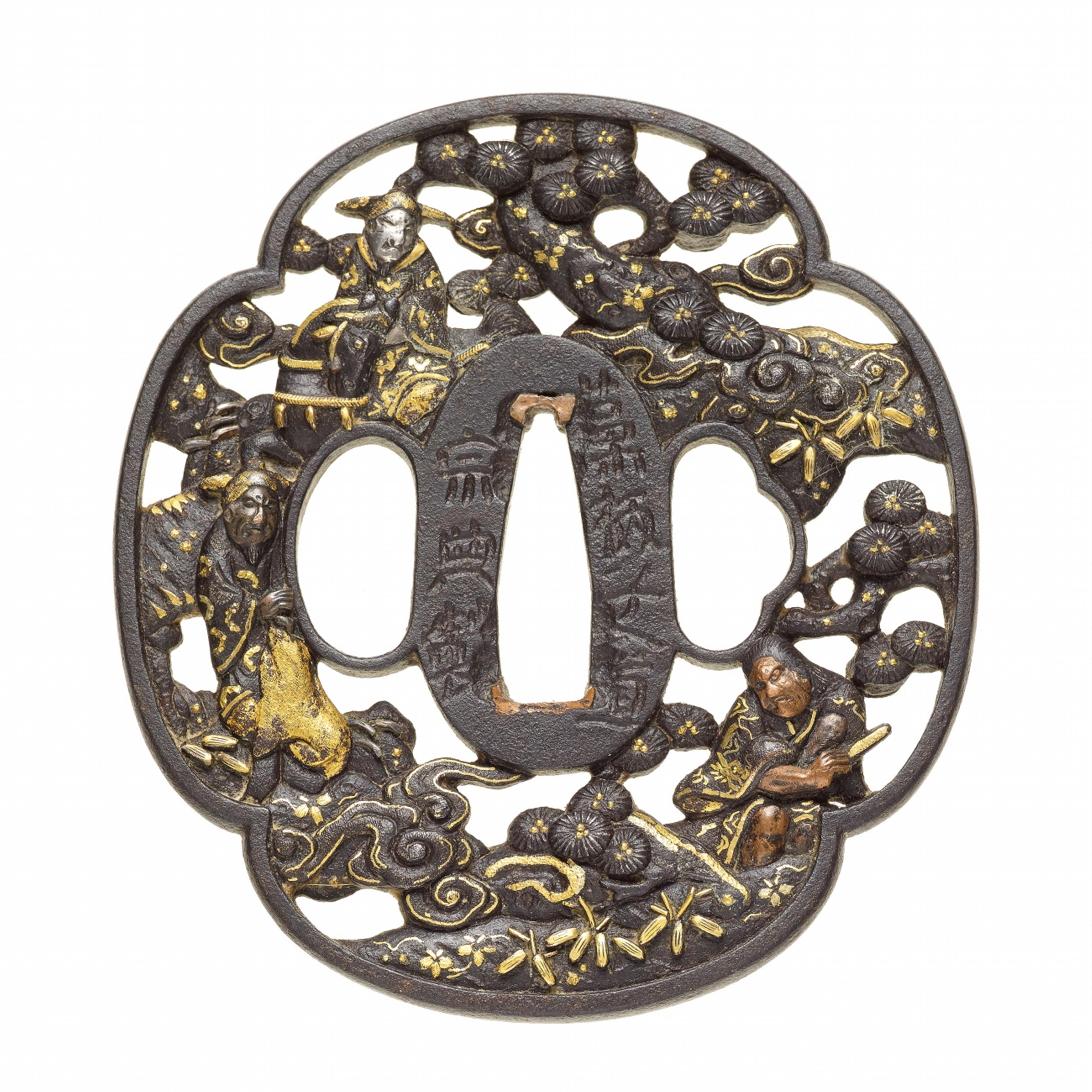 A Sôten school iron tsuba. 18th century - image-1