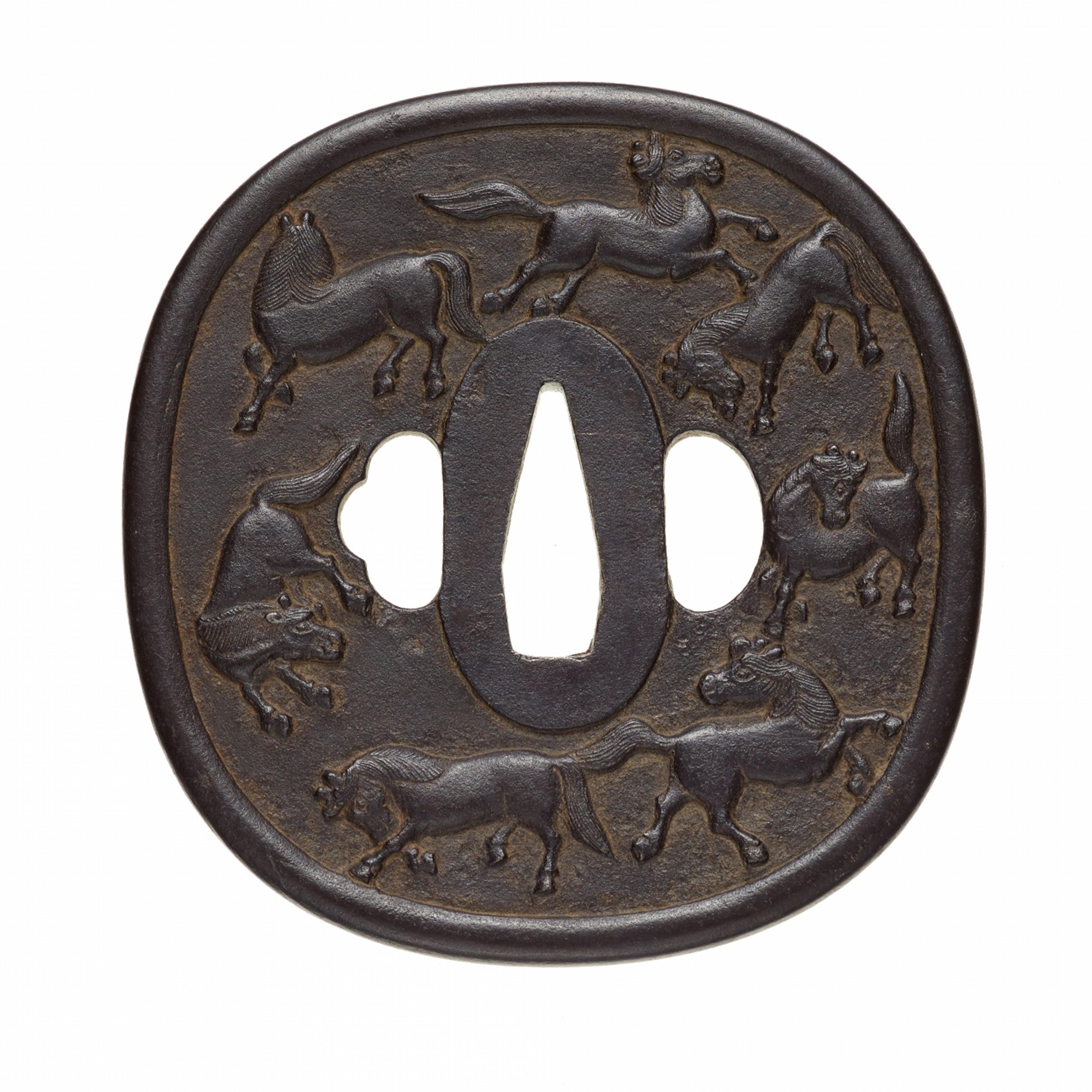 Großes tsuba. Eisen. 18./19. Jh. - image-2