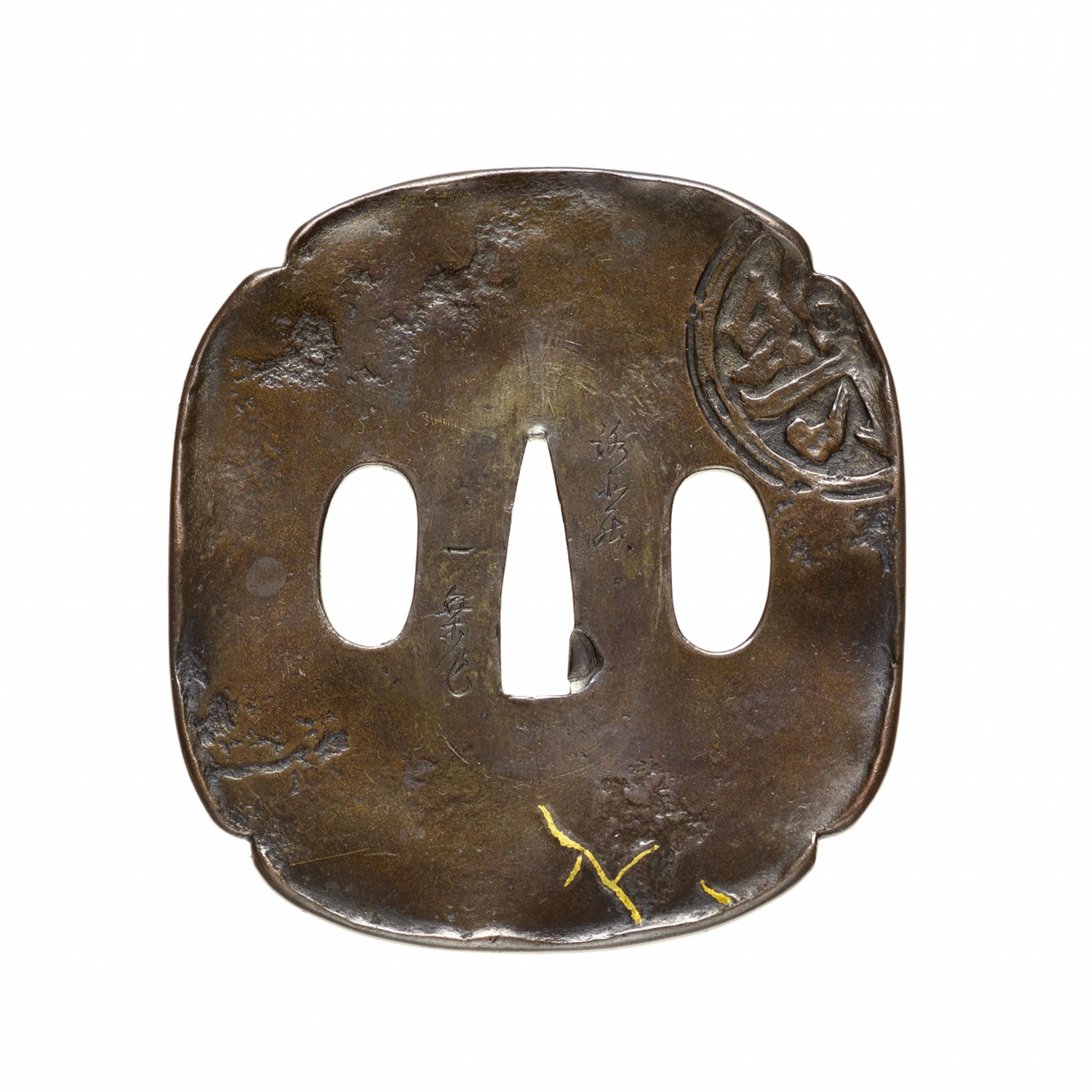 Tsuba. Shibuichi. 19. Jh. - image-2