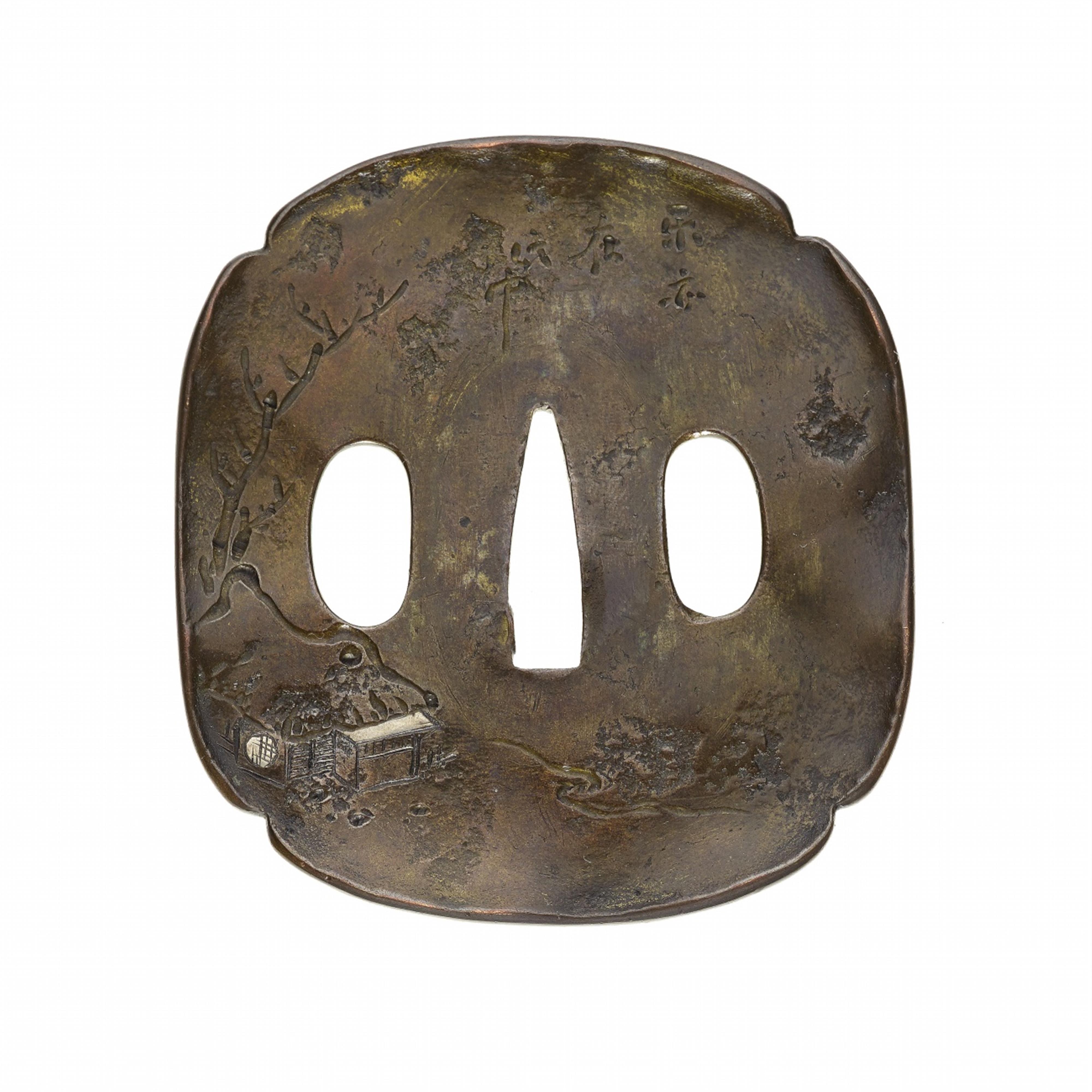 A shibuichi tsuba. 19th century - image-1