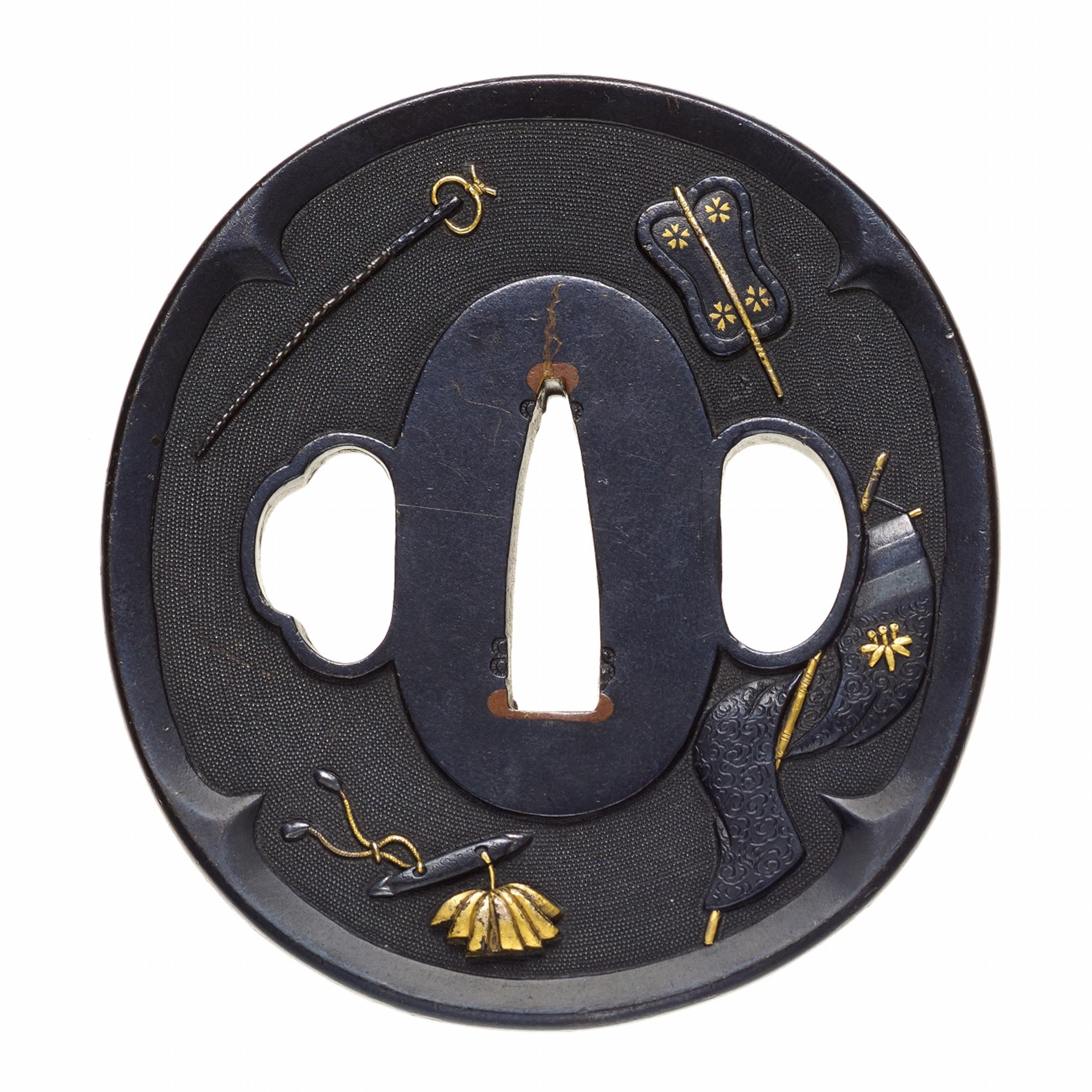 A Gotô school shakudô tsuba. 18th century - image-2