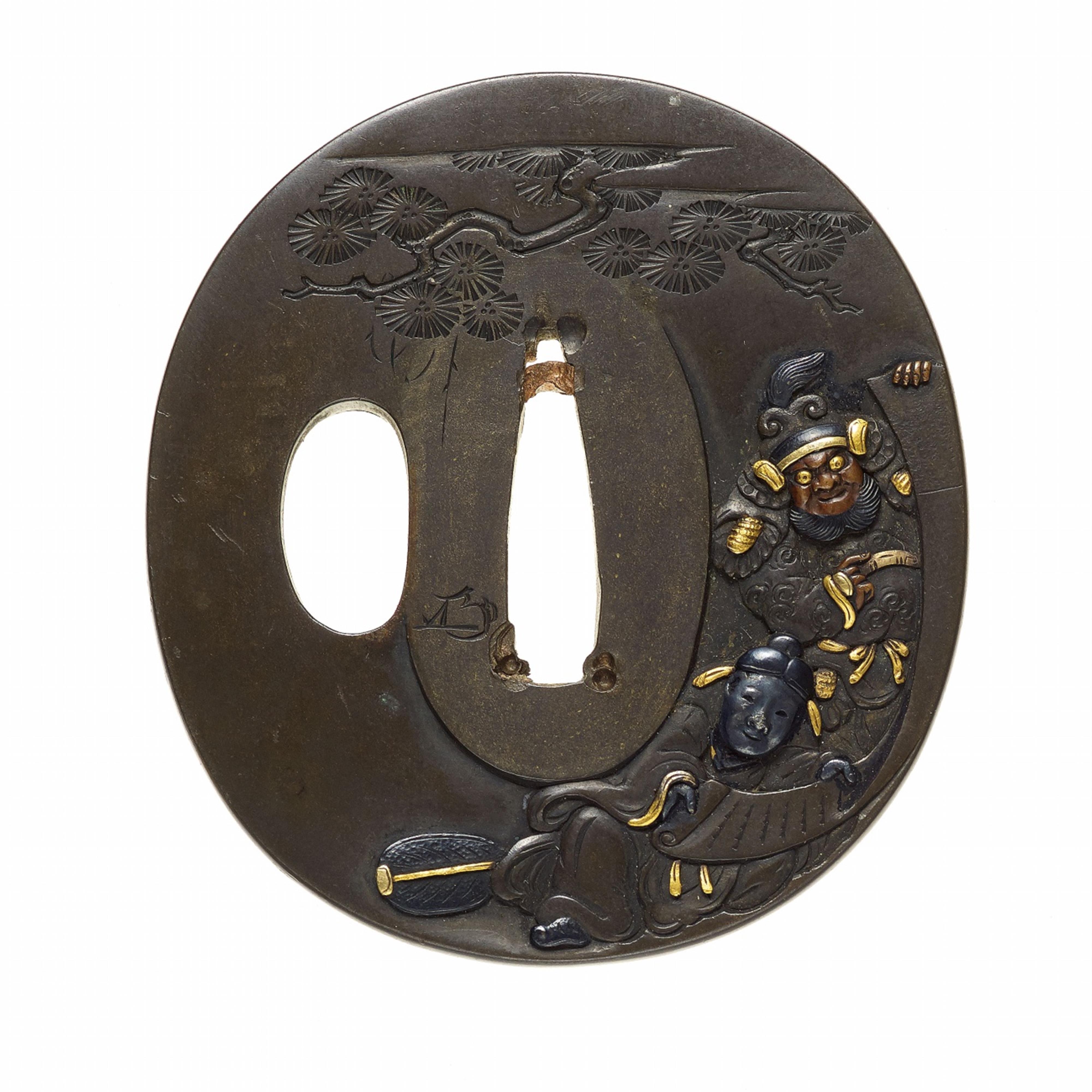 A shibuichi tsuba. 19th century - image-1