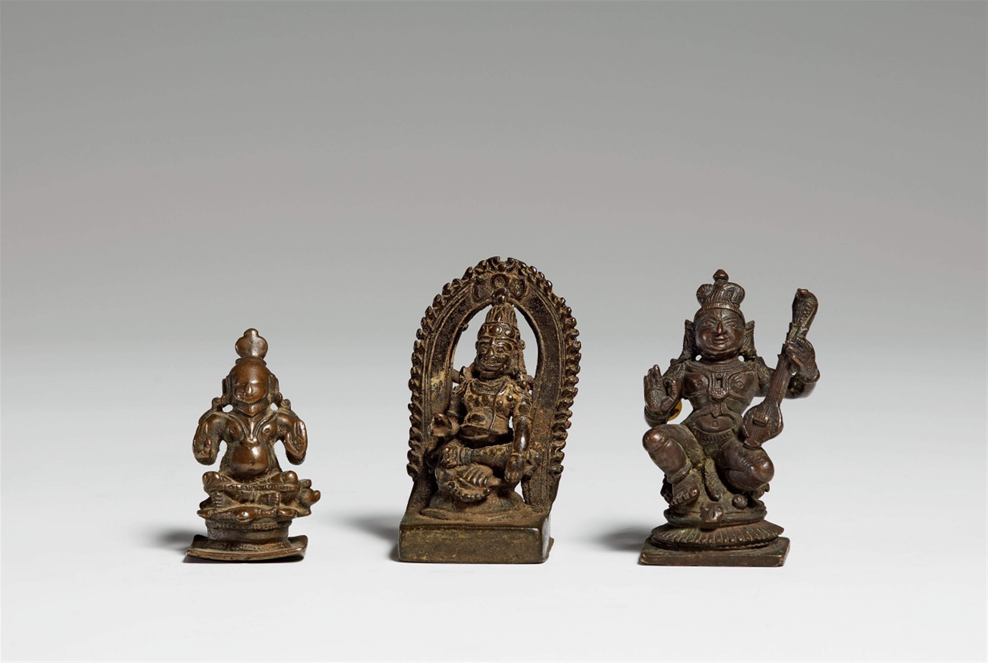 Three South Indian copper alloy figures. 18th/19th century - image-1