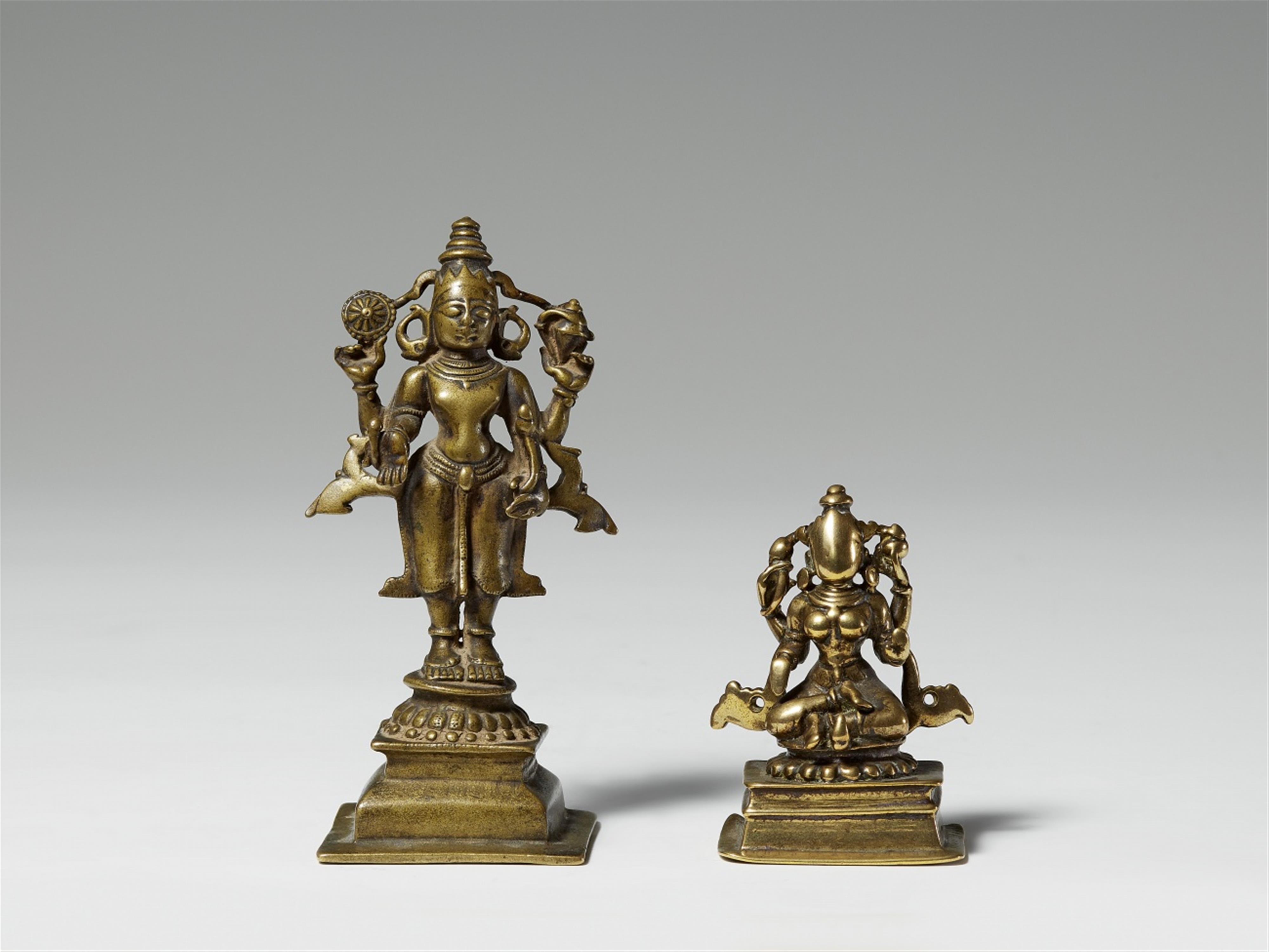 Zwei Figuren. Gelbguss. Ostindien, Orissa/Bengalen. 17./18. Jh. oder früher - image-1