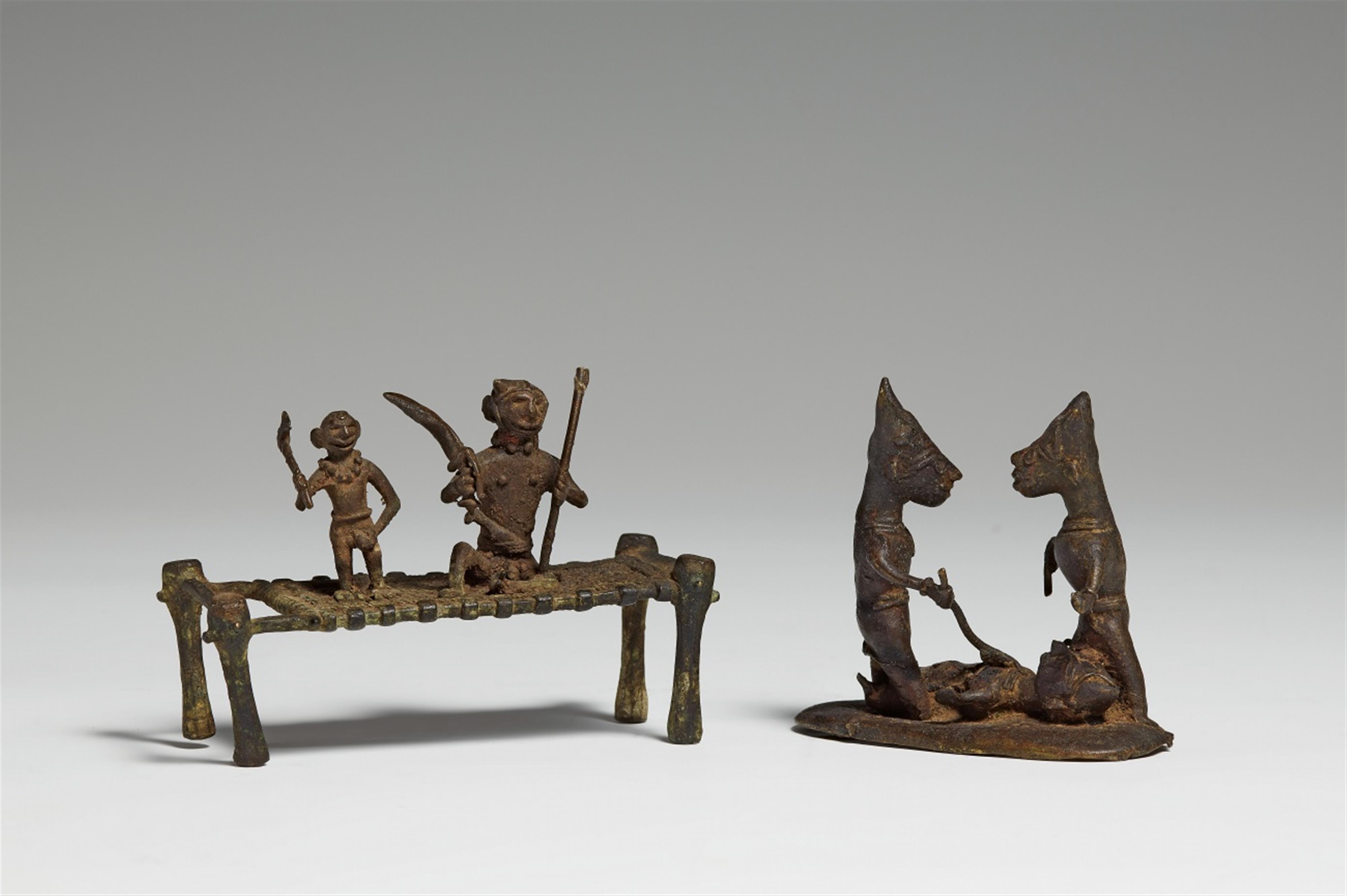 Two Maliah.Kondh tribe copper alloy figures. Central India, Orissa/Andhra Pradessh border region. 19th/20th century - image-1