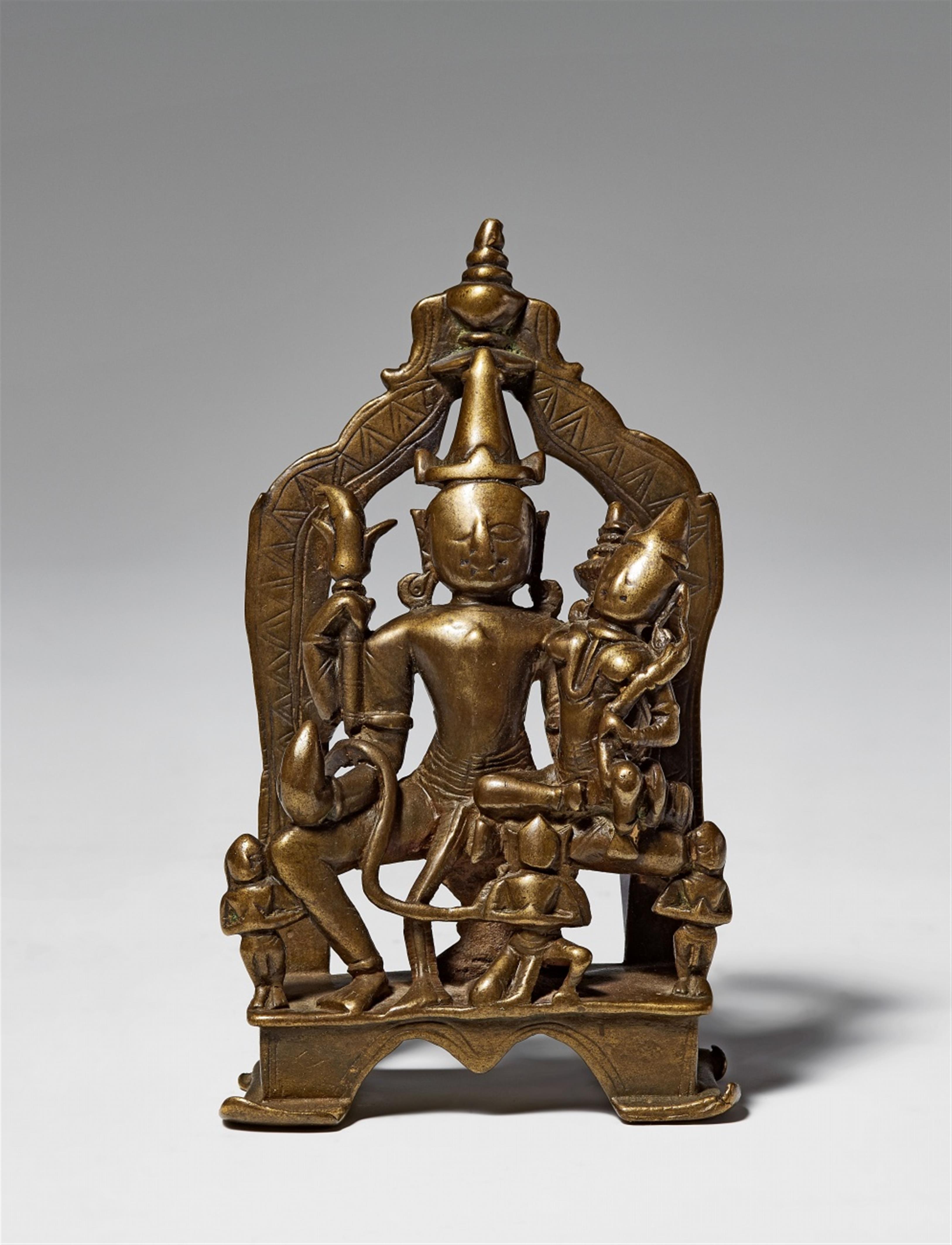 A Gujarati bronze figure of Lakshmi Narayana. 13th/15th century - image-1