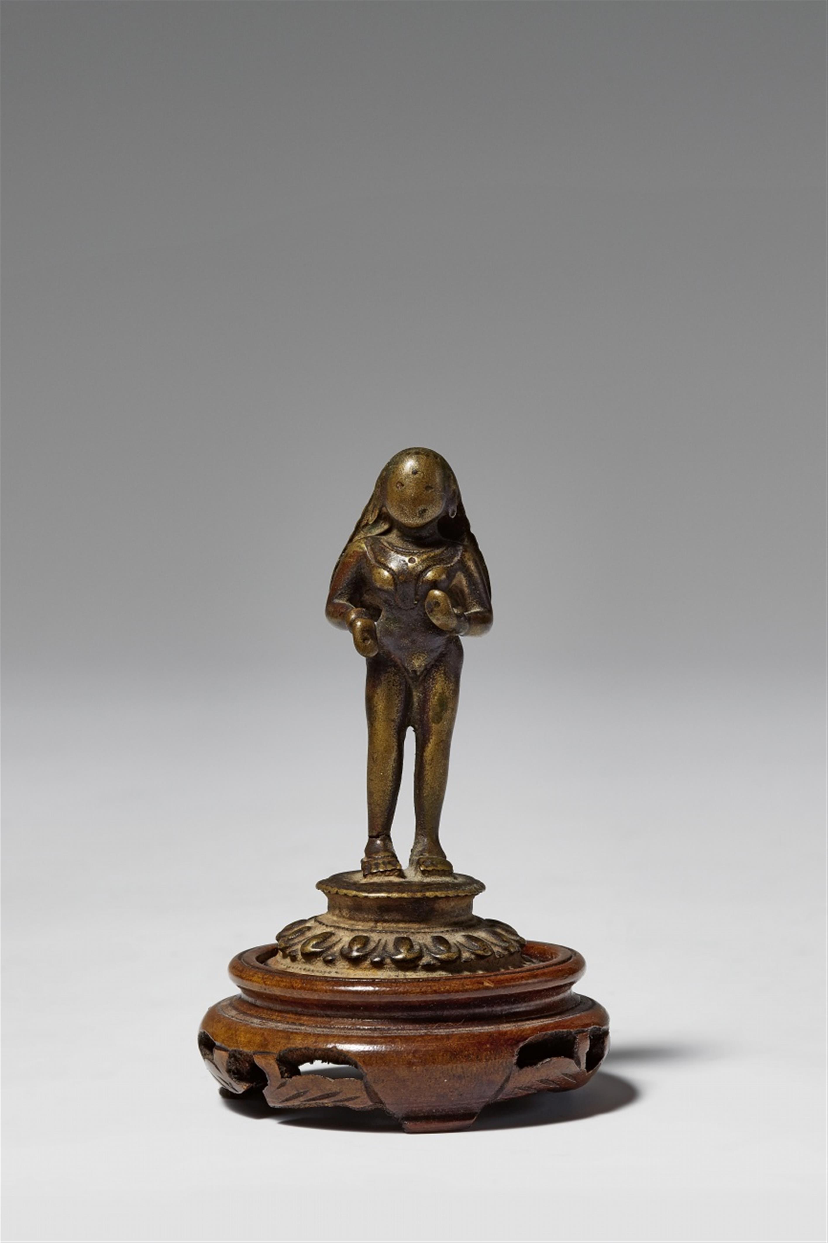 A small North Indn copper alloy figure. 17th century or earlier - image-1