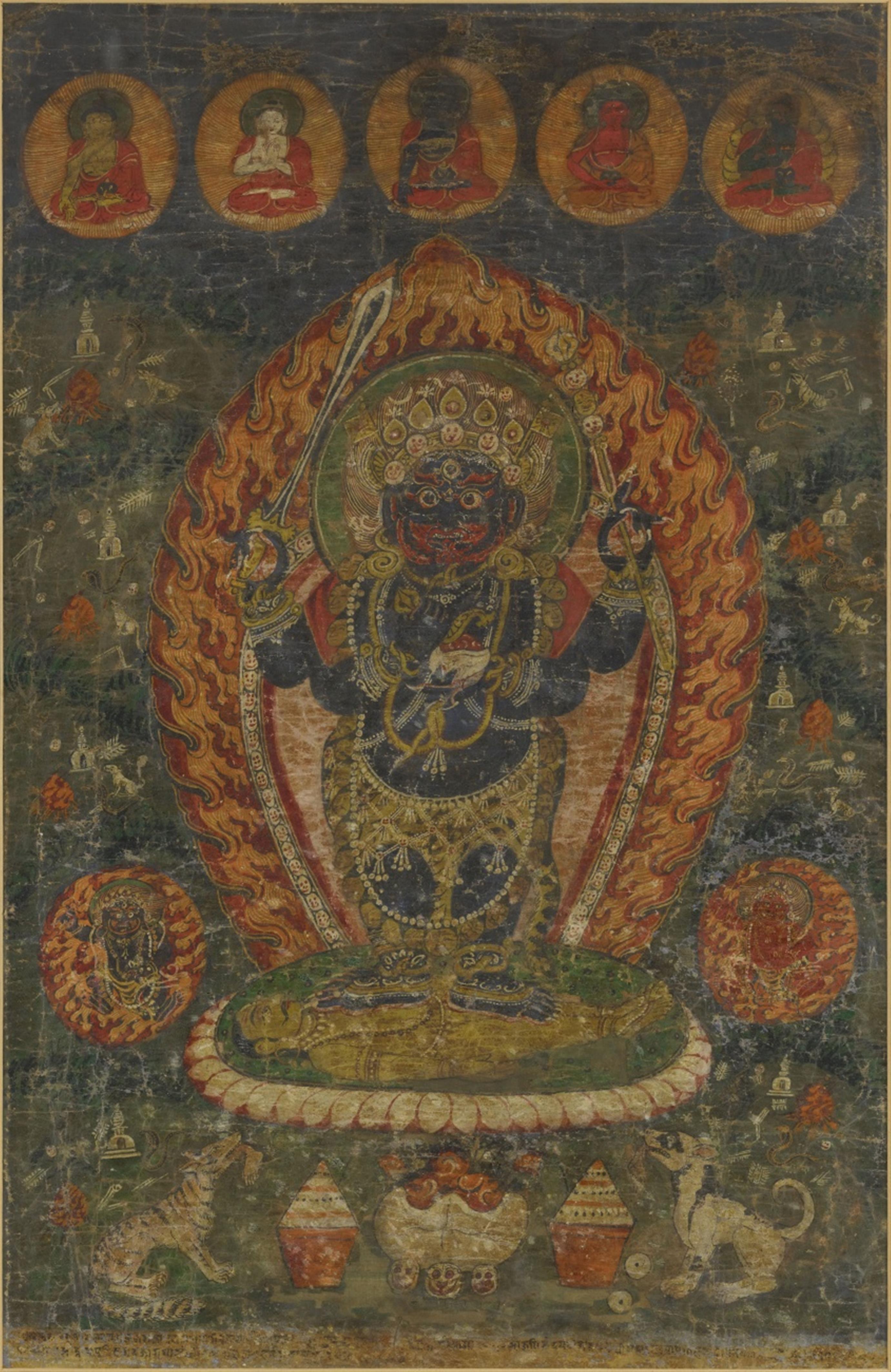 A Nepalese thangka of Mahakala. 19th century - image-1