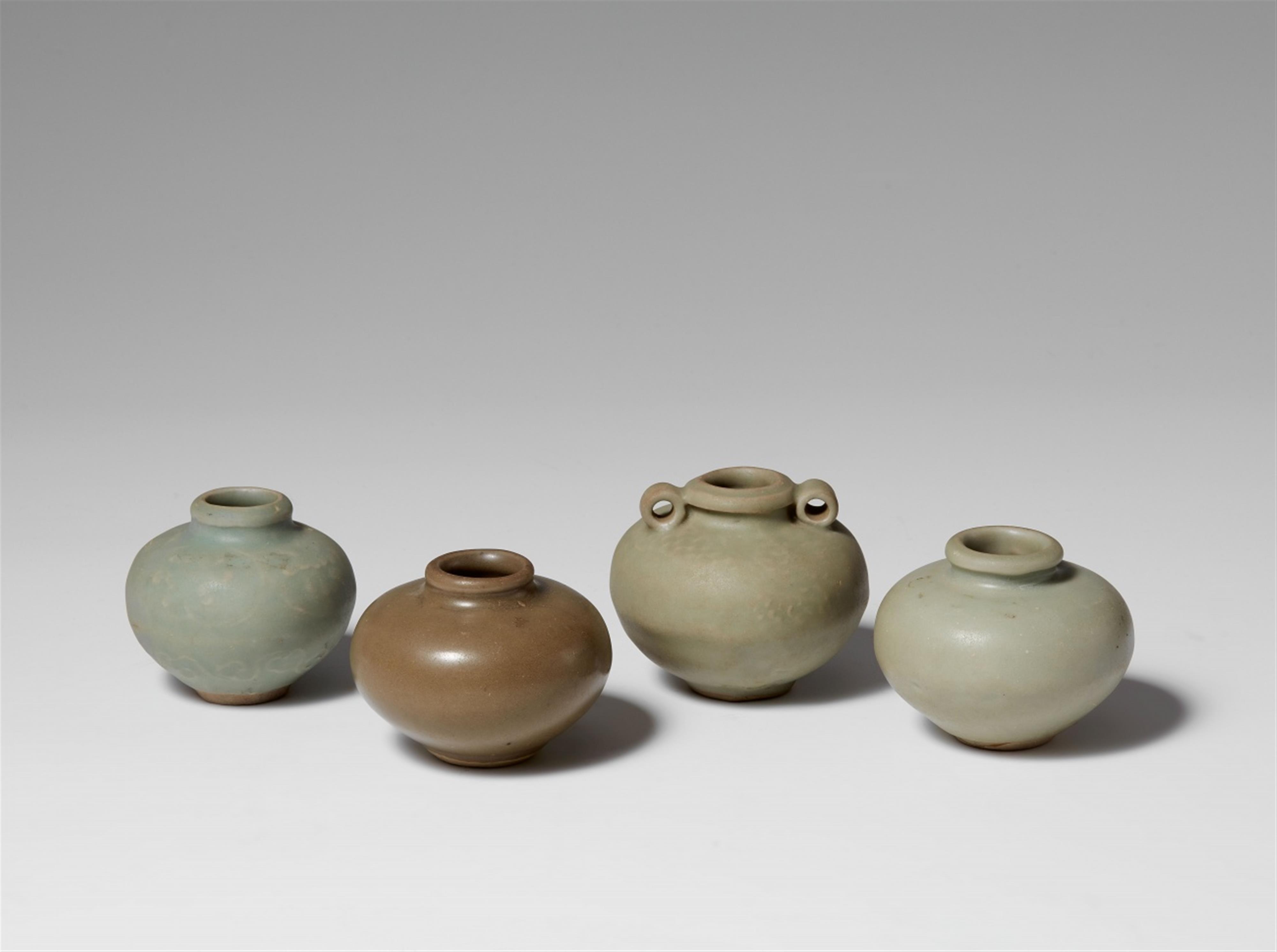 Four celadon jarlets. 13th/14th century - image-1