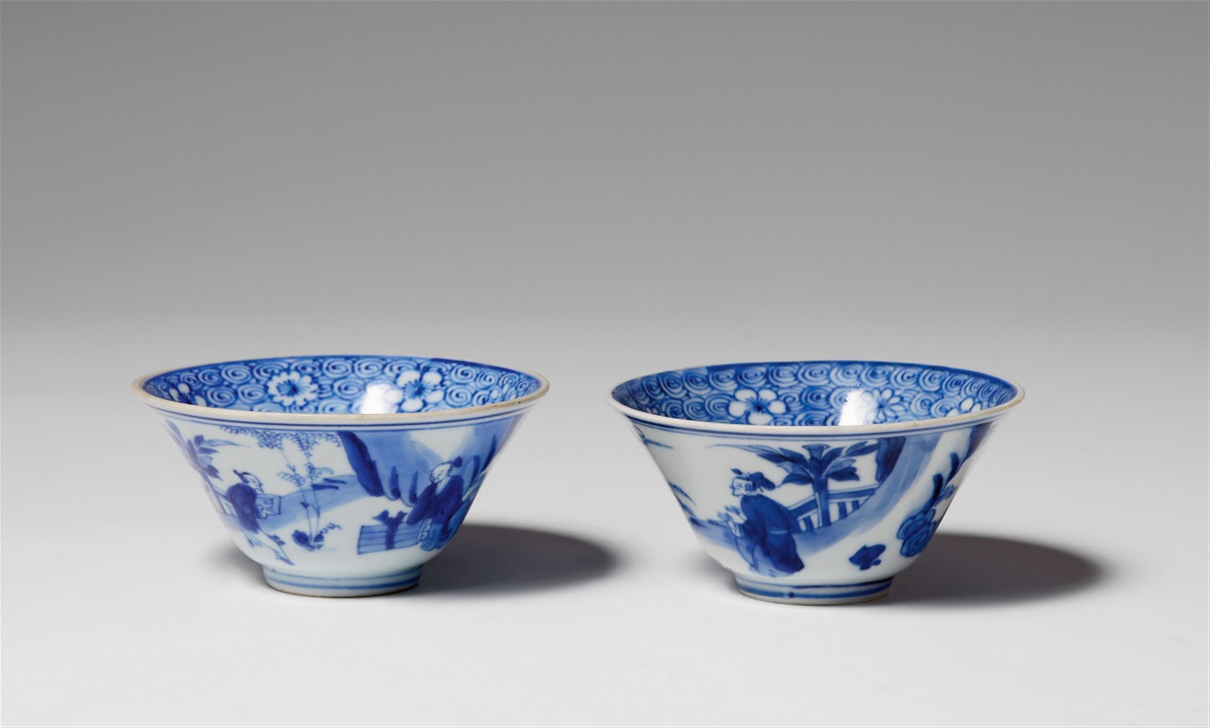 Two blue and white bowls. 19th/20th century - image-1