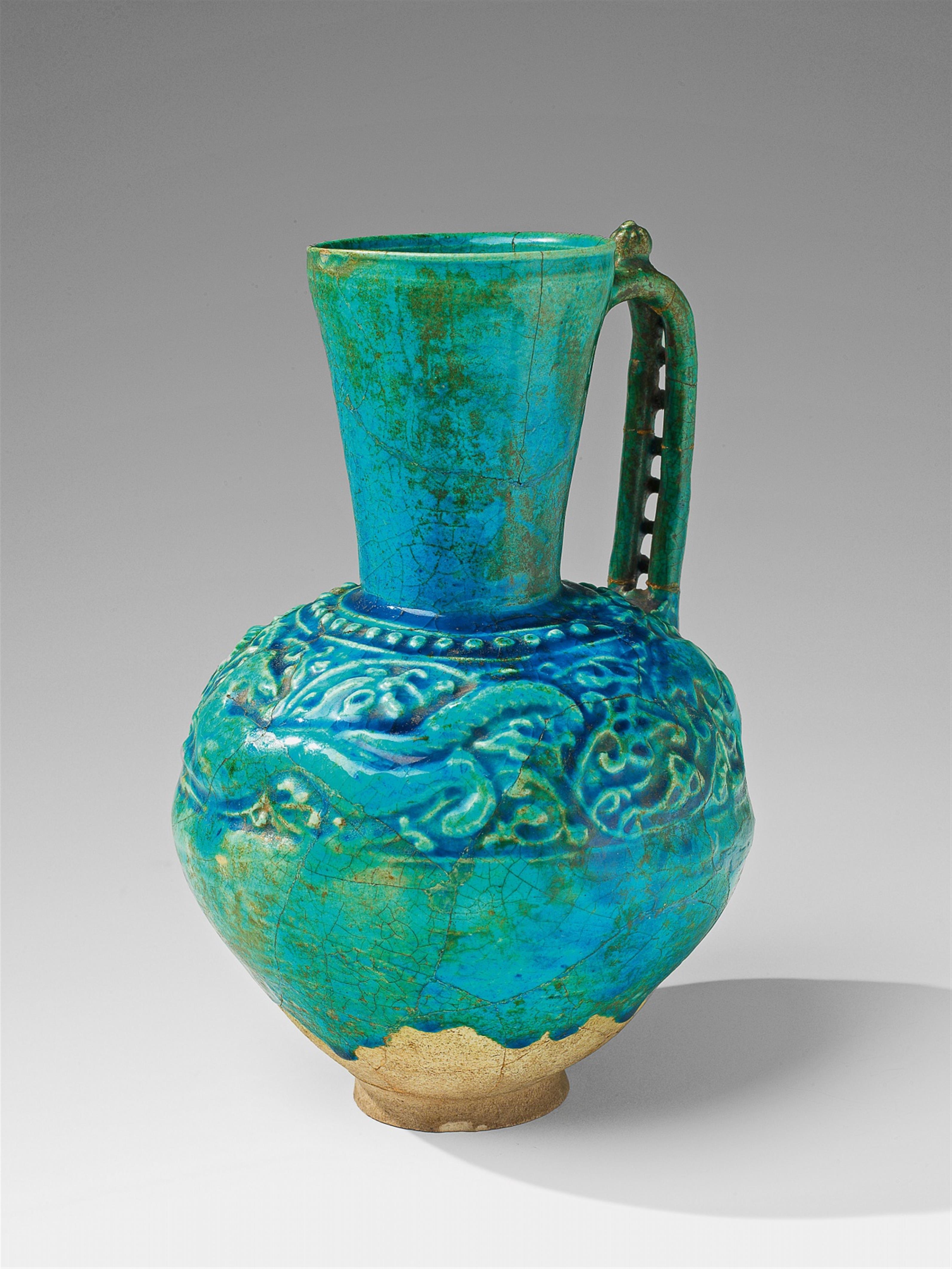 An Iranian fritware jug - image-1