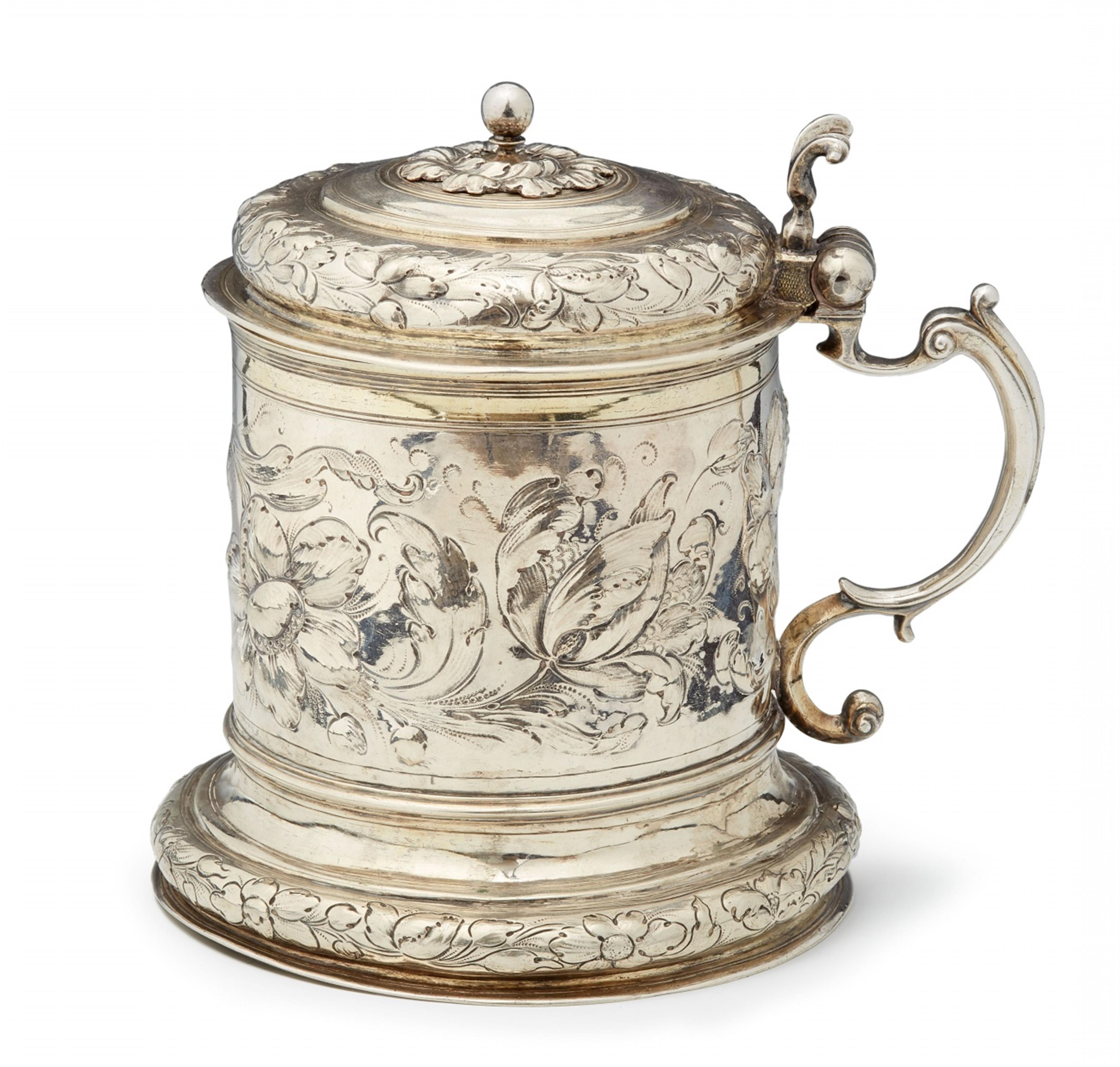 A Hamburg parcel gilt silver beaker and cover - image-1