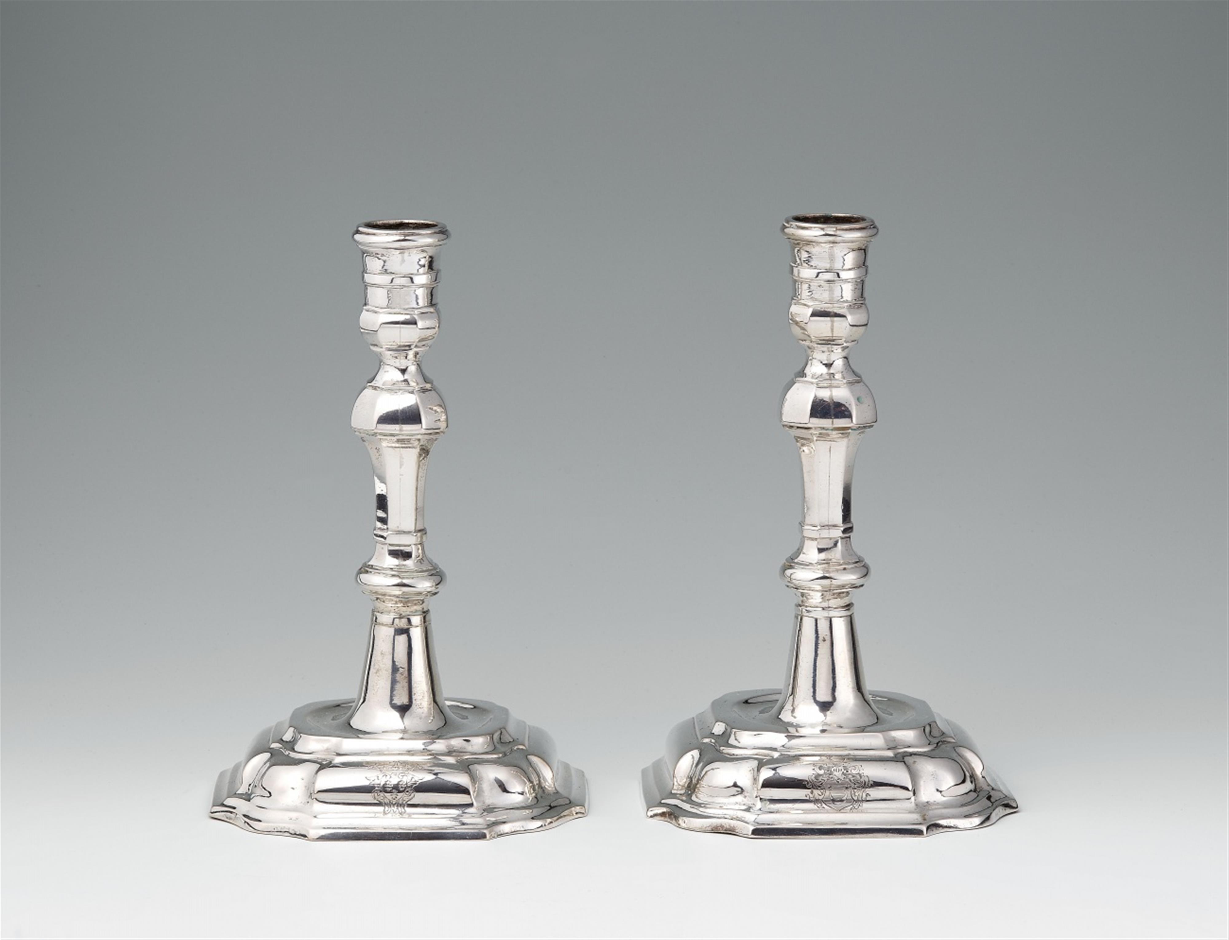 A pair of Minden silver candlesticks - image-1