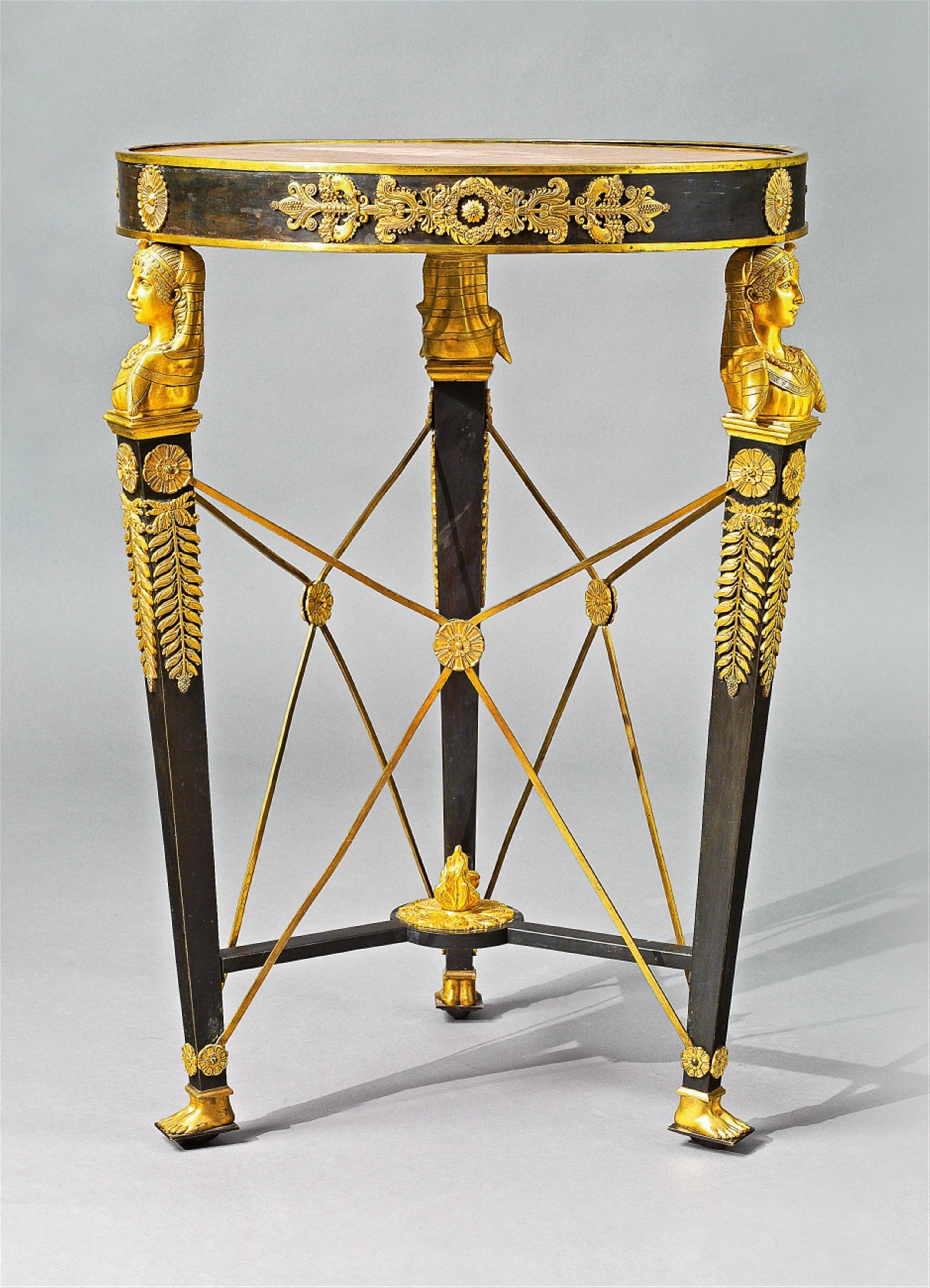 An ormolu table in the Empire taste - image-1