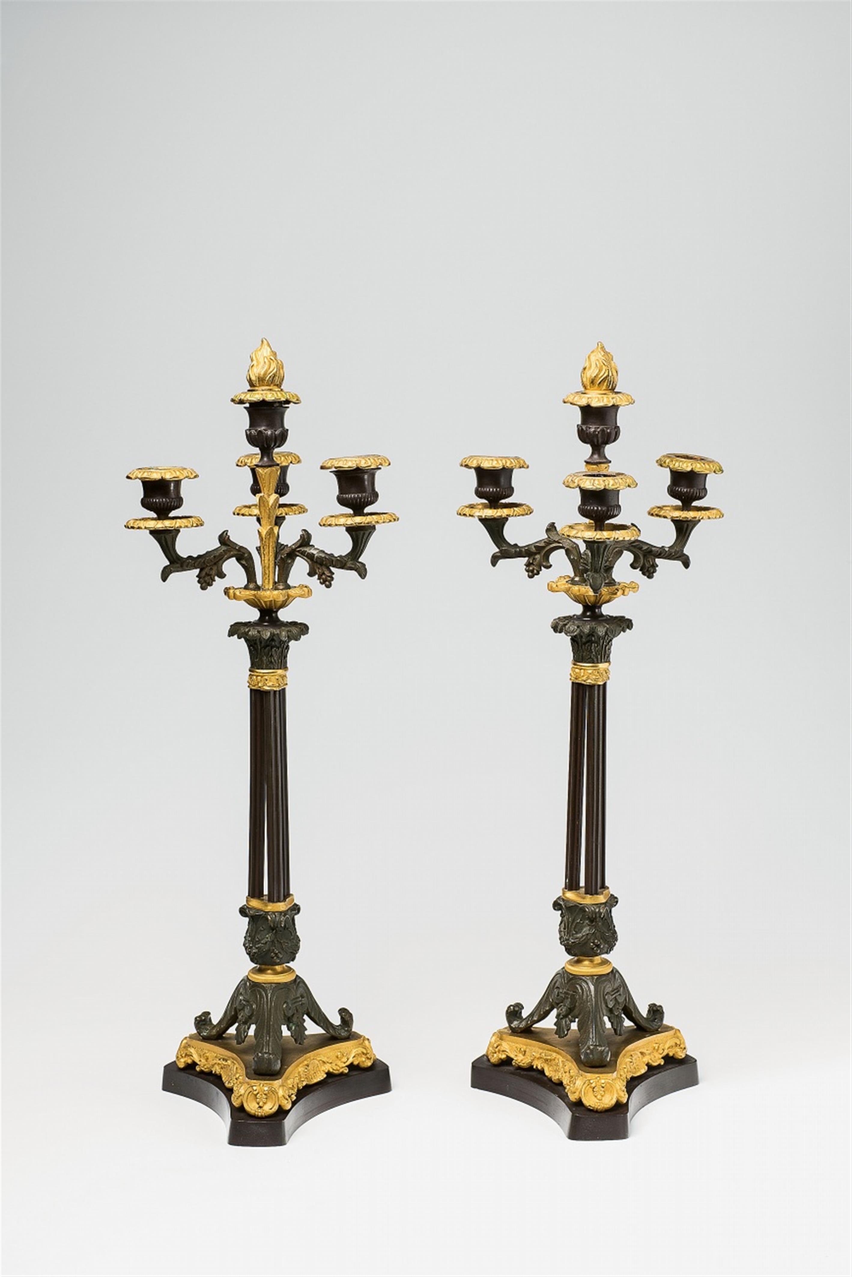 A pair of ormolu candelabra in the Napoléon III style - image-1