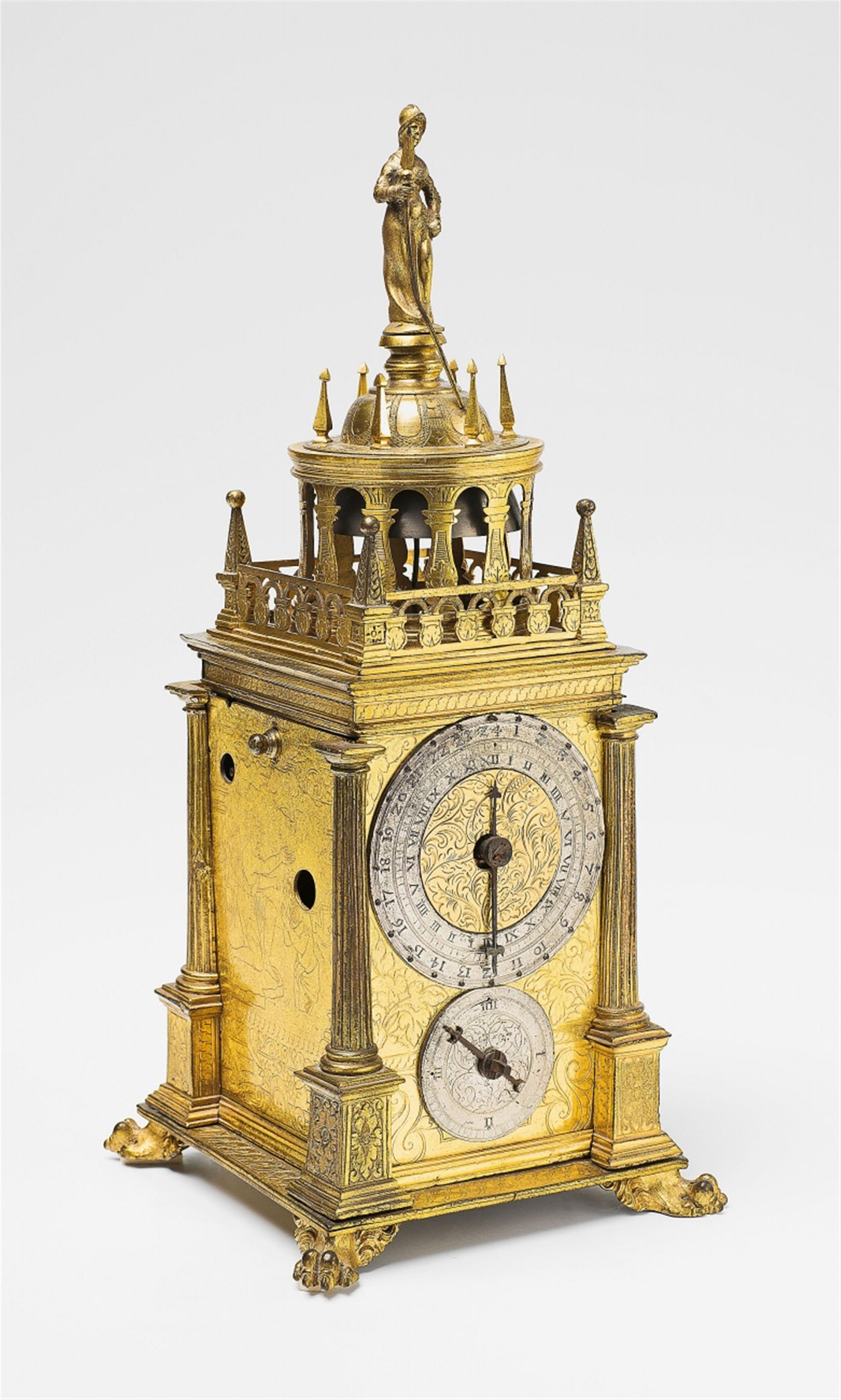 A table clock by Hans Gruber of Nuremberg - image-2