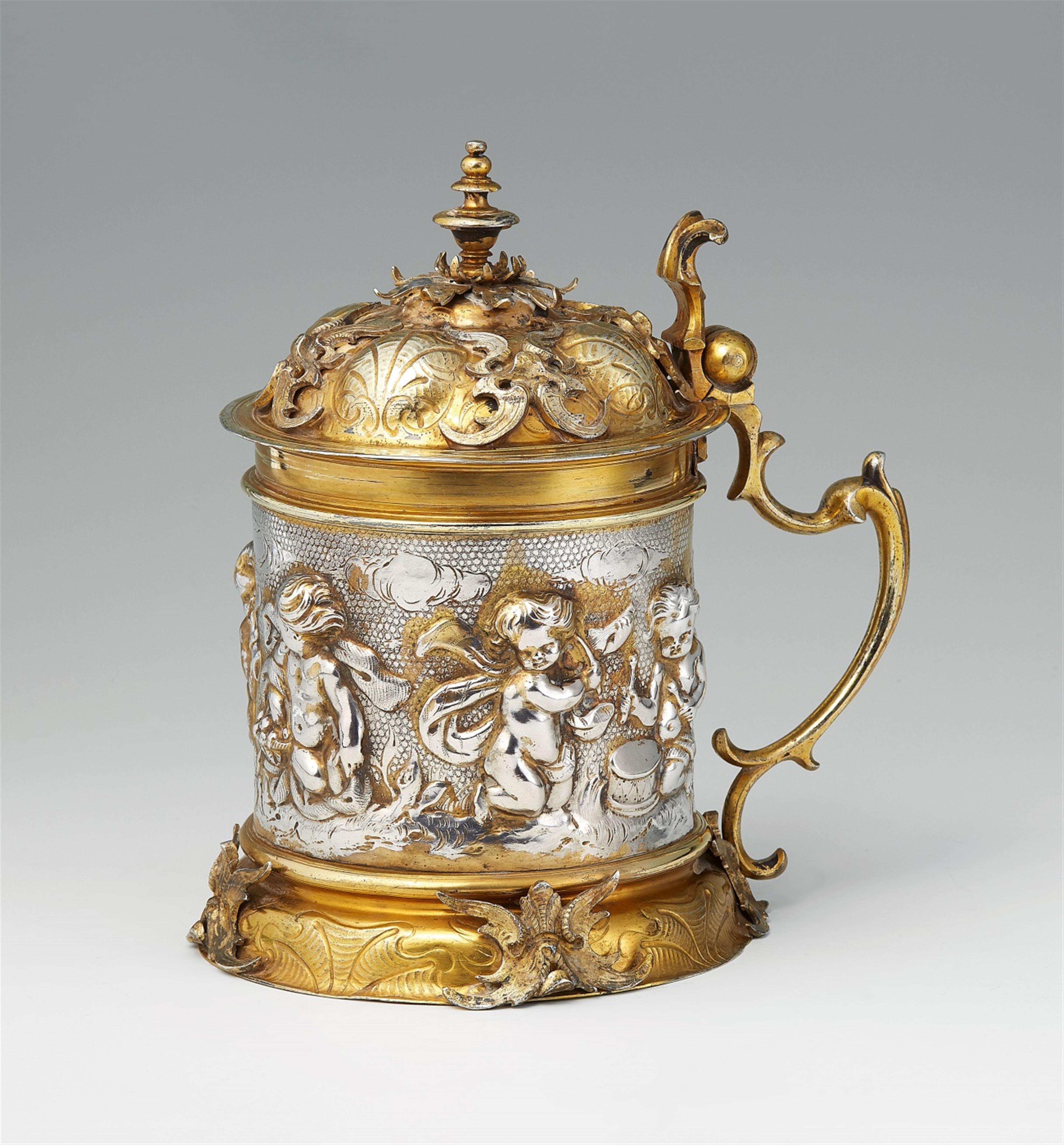 An Augsburg parcel gilt silver tankard - image-1